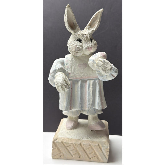 Vintage Denise Calla House of Hatten Easter Bunny Rabbit Girl Dress Egg Folk Art