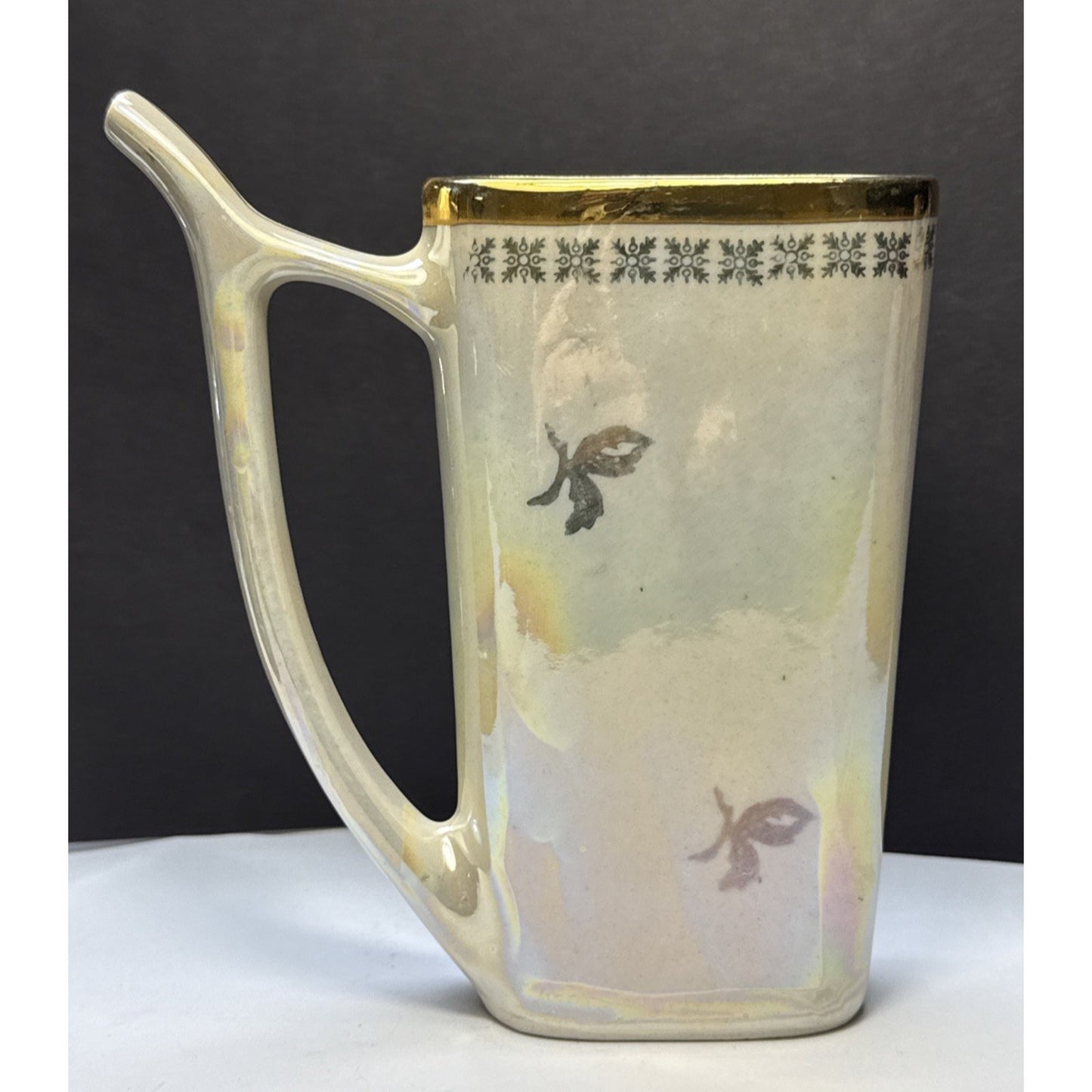 Old Karlovy Vary Czech Porcelain Hot Spring Water Sipping Cup Mug Lusterware