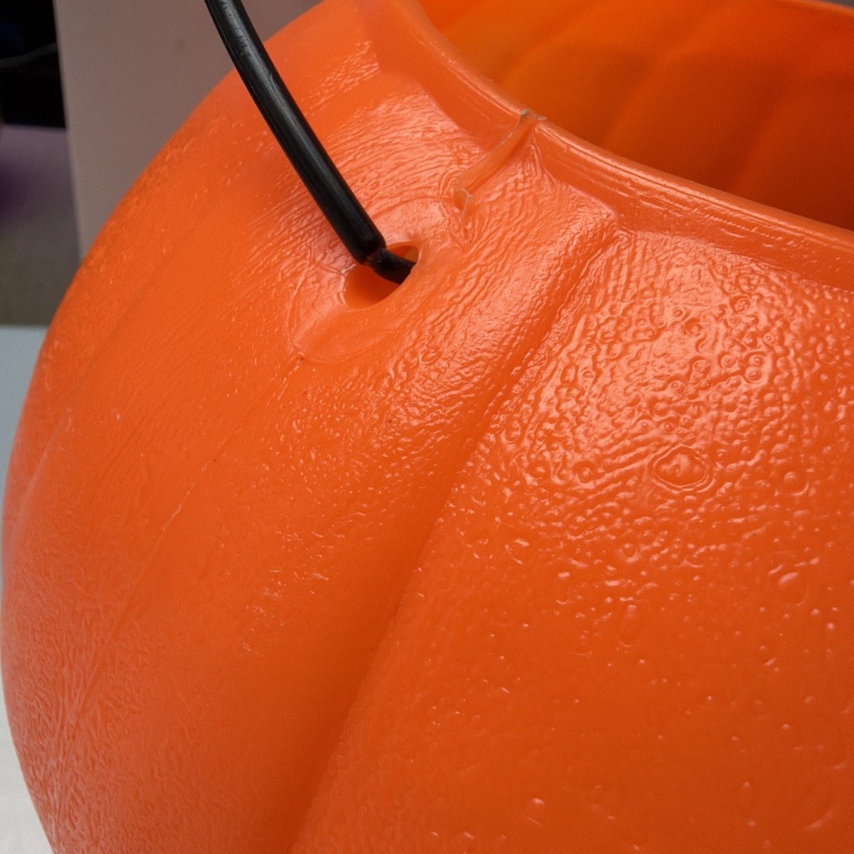 Vtg Union Products Halloween Blow Mold Pumpkin Jack O Lantern Candy Bucket Pail