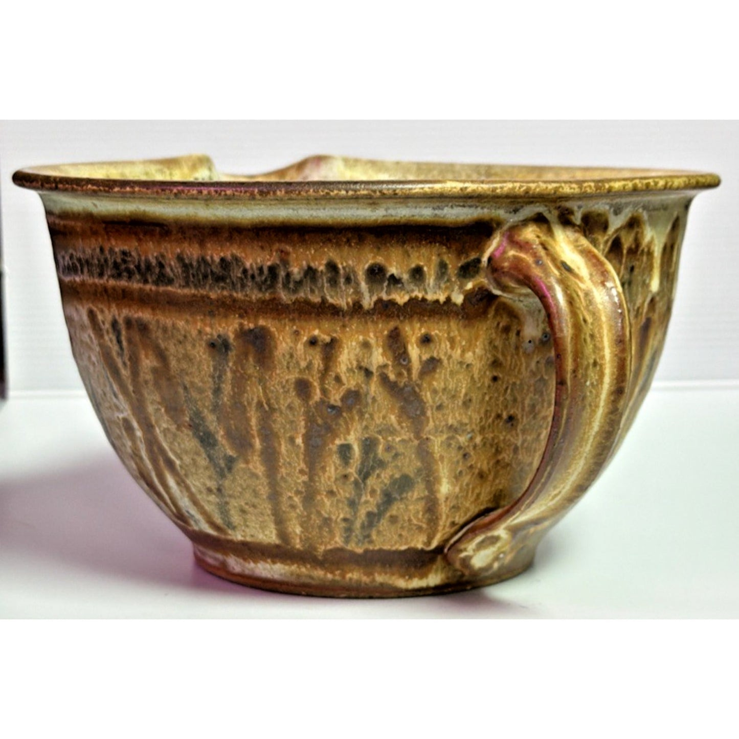 Vintage Dan Keegan Stoneware Art Pottery Pitcher Handled Bowl Glazed Abstract