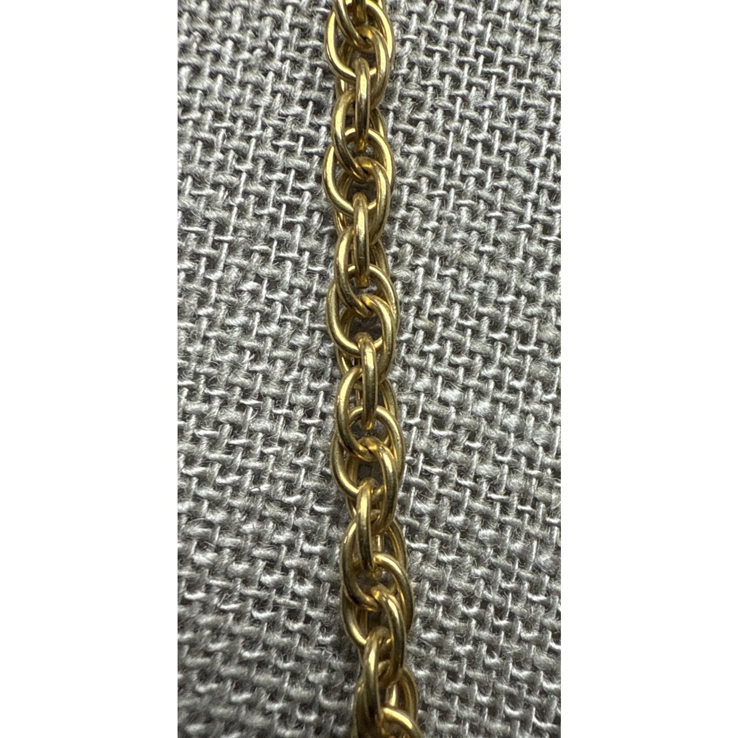 Vintage 1/20 12k Gold Filled Rope Chain Necklace 23.5 inch As Is