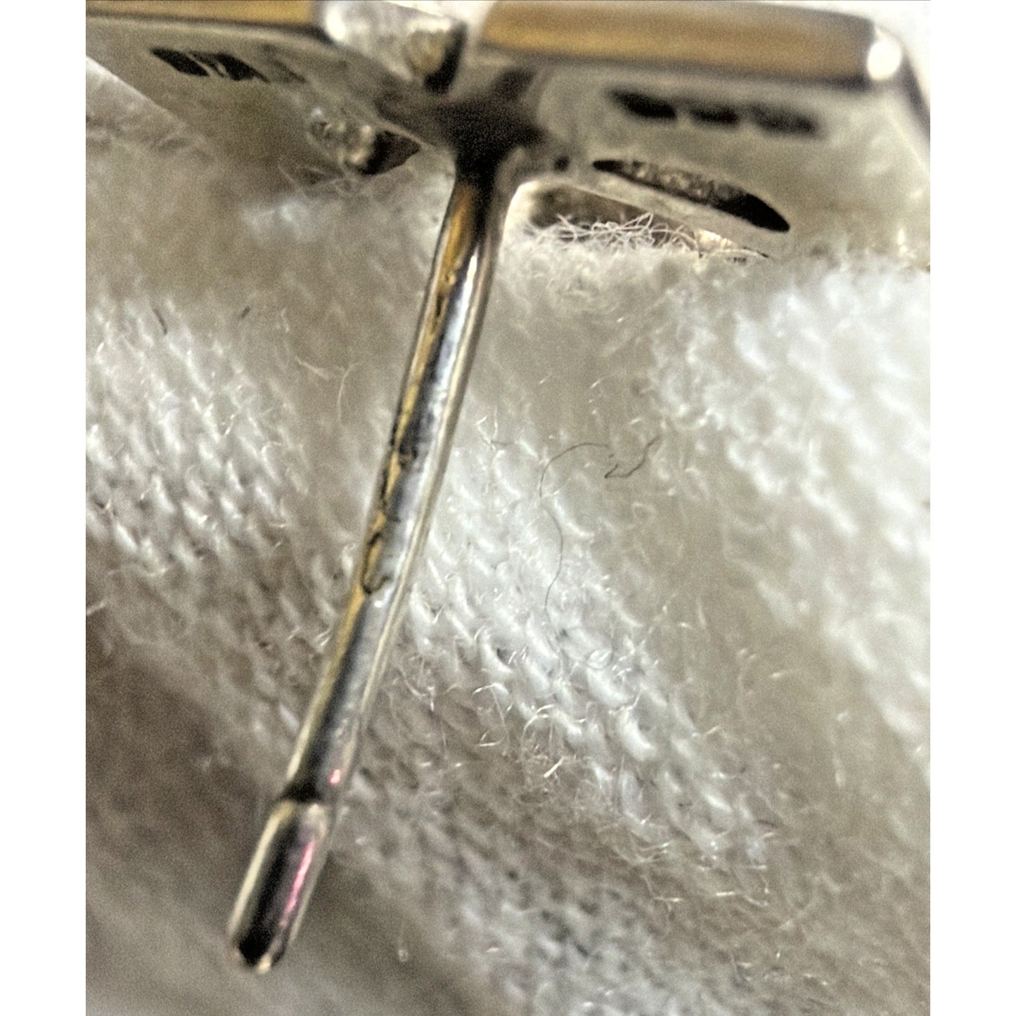 Vtg Dublin Ireland Celtic Stud Earrings Cut Out Square Sterling Signed No Backs