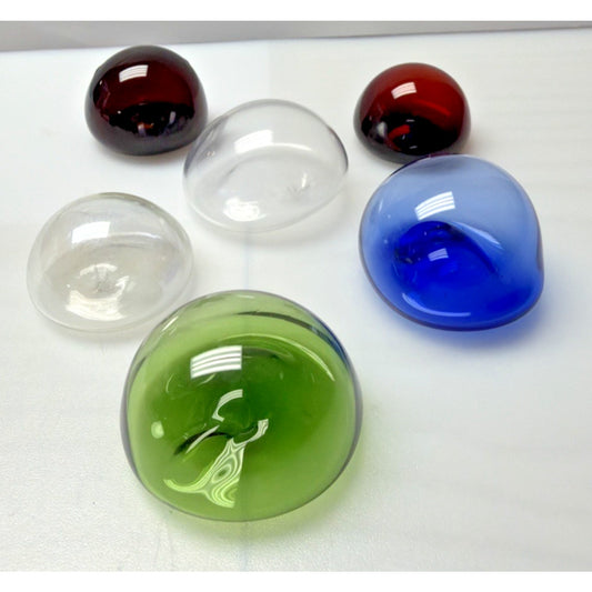 Vintage Lot of 6 Hand Blown Glass Bubble Floats Candle Multicolor