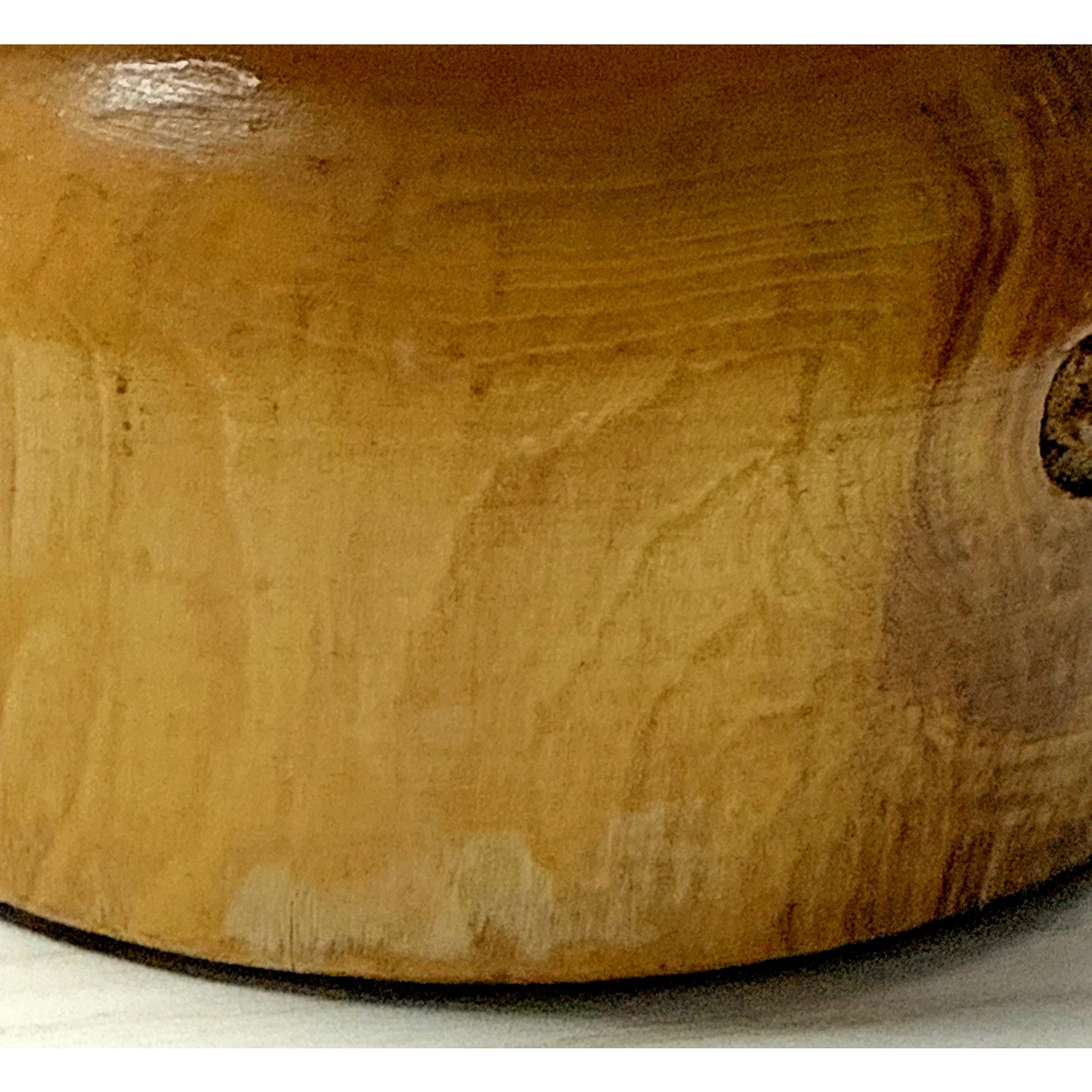 Vintage Wood Turned Table Lamp Burlwood Tall Flame Finial As Is Read