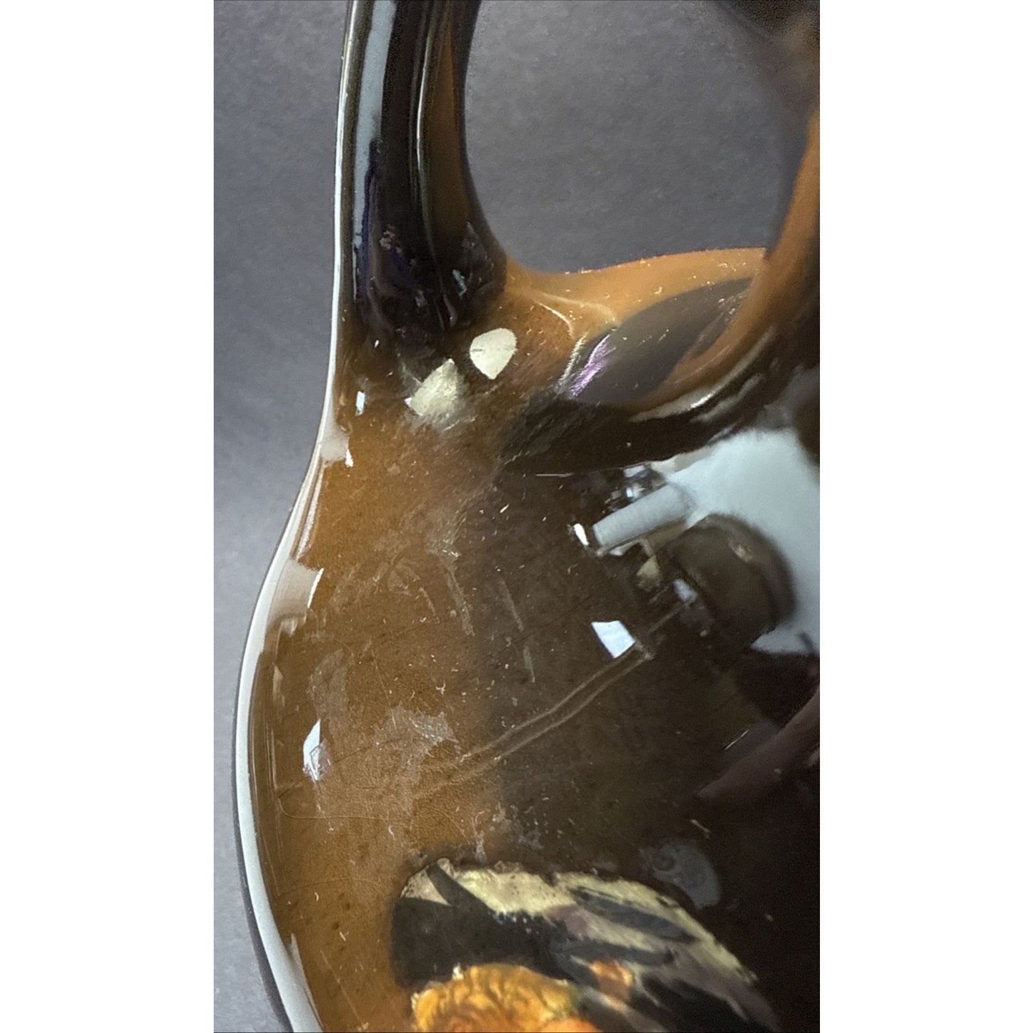 Old Redwood Pottery Glazed Colonial Amphora Vase Double Handle As Is