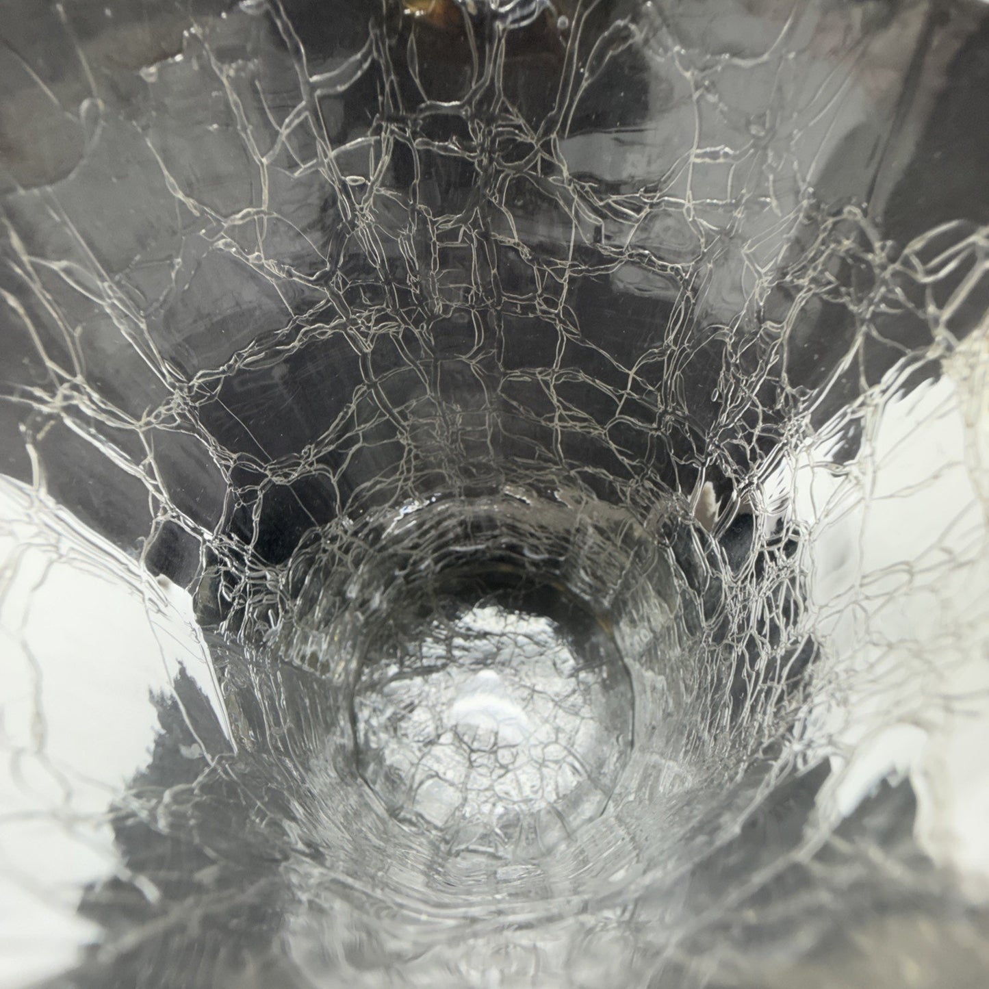 Victorian Kralik Loetz Moser Art Nouveau Glass Pitcher Jug Clear Crackle Ribbed