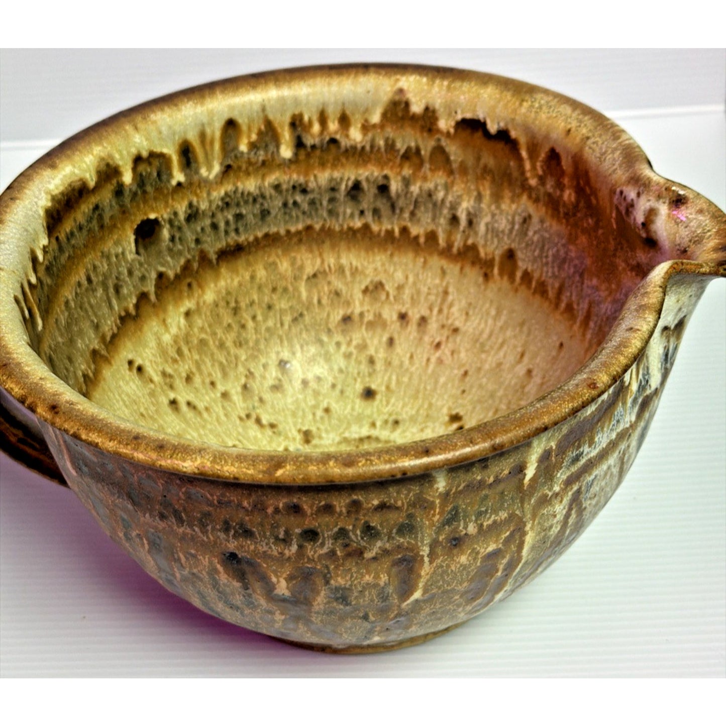 Vintage Dan Keegan Stoneware Art Pottery Pitcher Handled Bowl Glazed Abstract