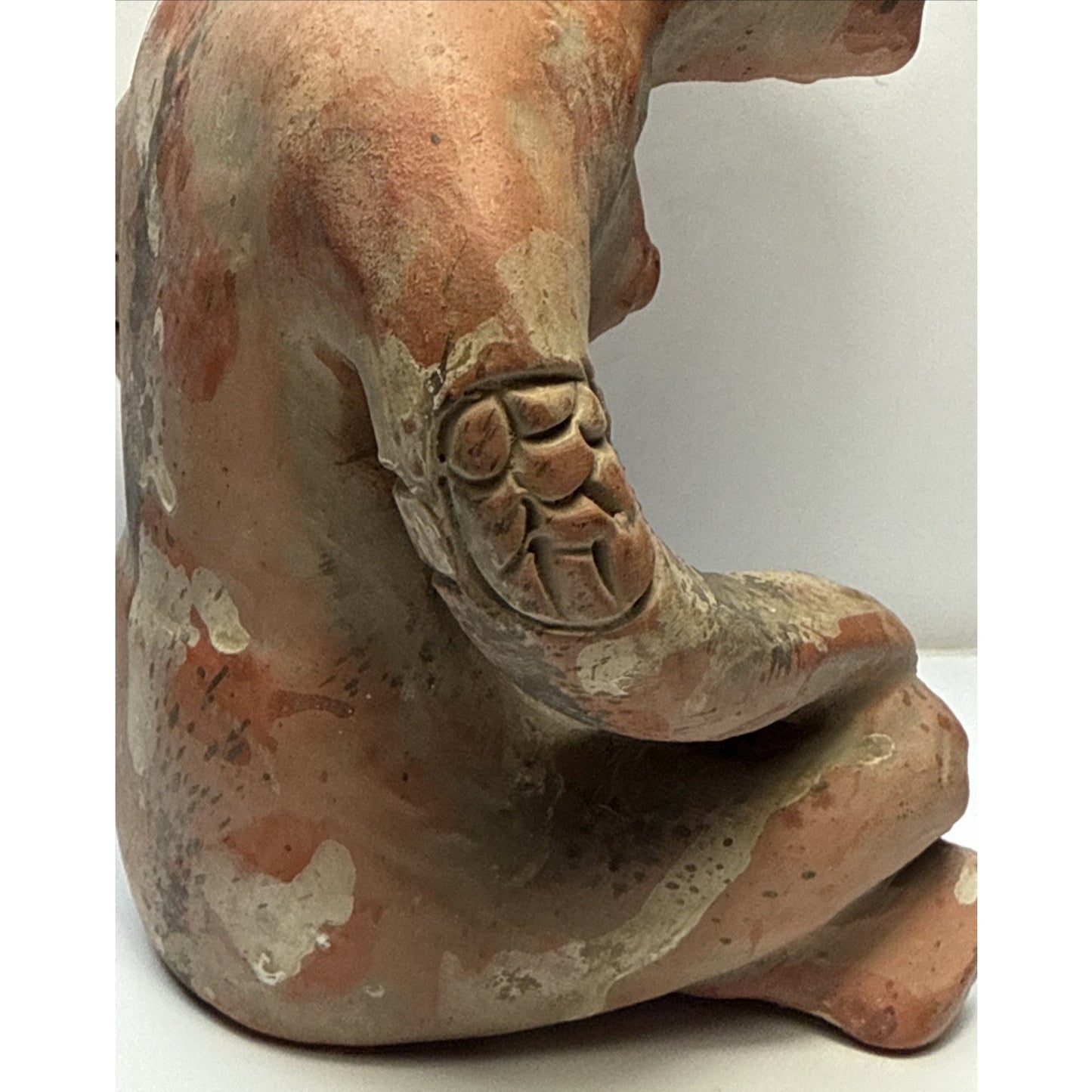 Old Mexican Terra Cotta Clay Zapotec Princess Sculpture Folk Art Marked As Is