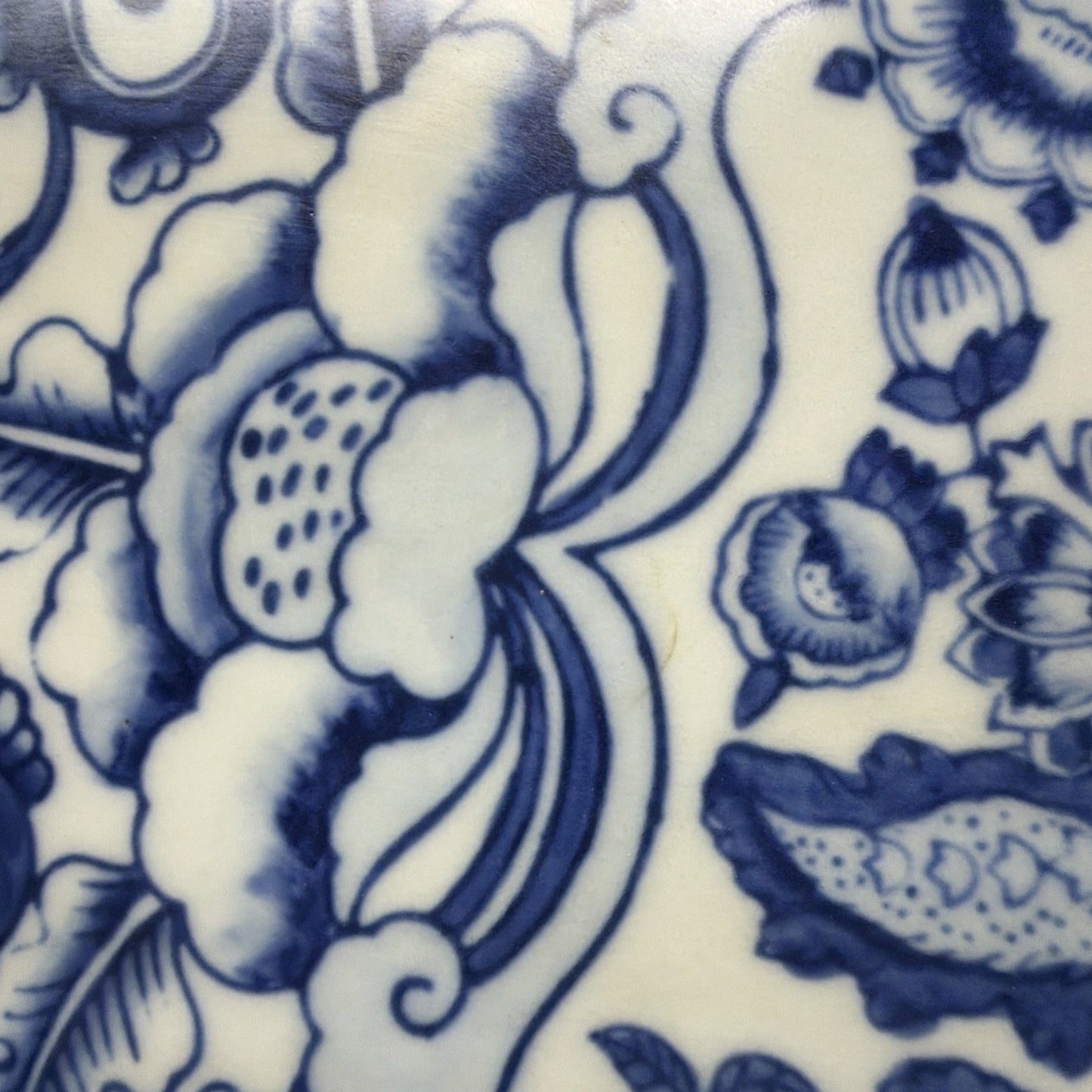 Vintage Bombay Co Canister Chinese Famille Rose Blue White Chinoiserie Large Jar