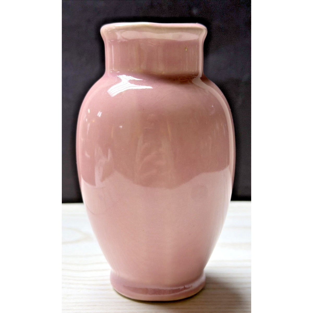 Vintage Art Pottery Pink Bud Vase Small Glazed Glossy