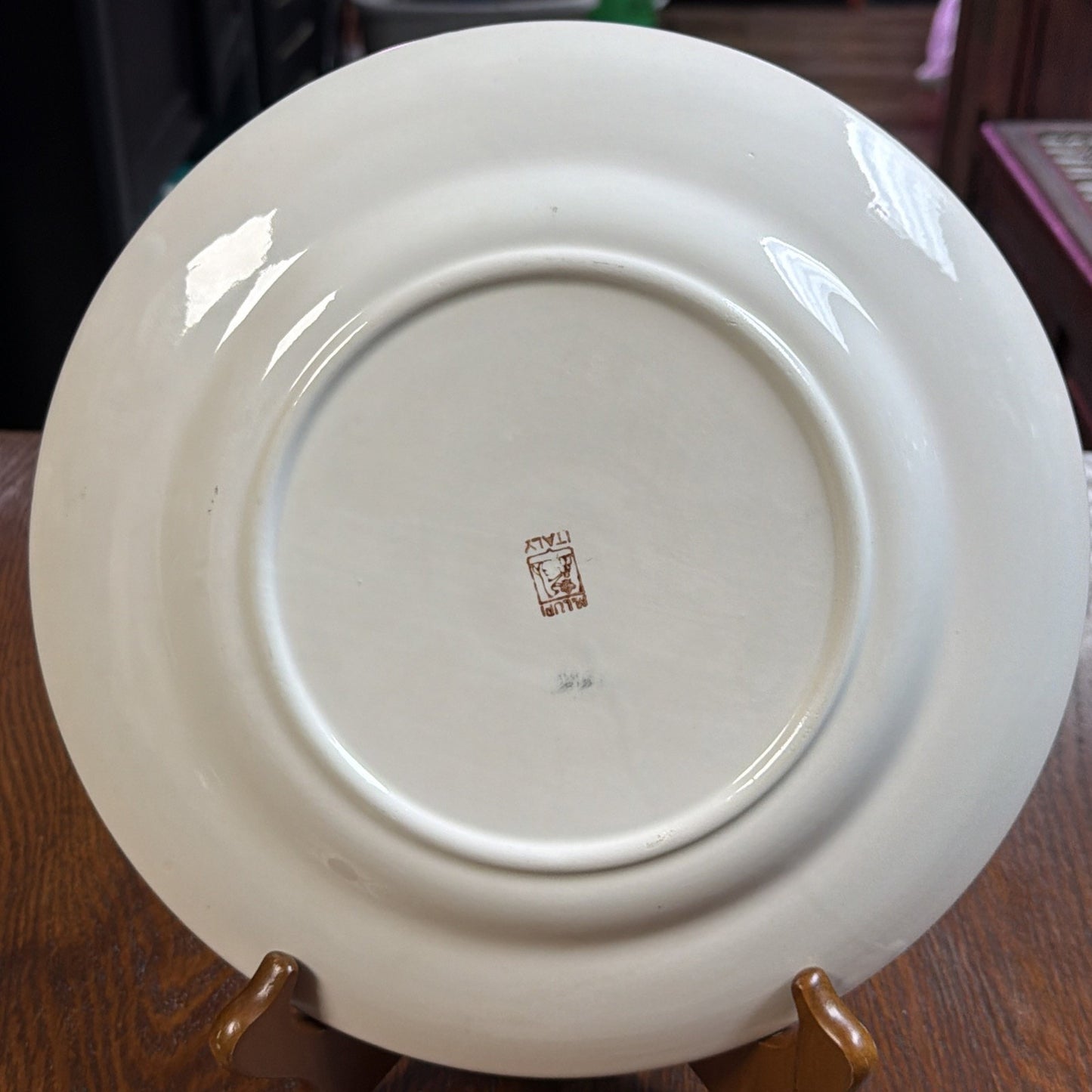 Vintage Mancioli Montelupo Majolica Pottery Turkey Plate Hand Painted
