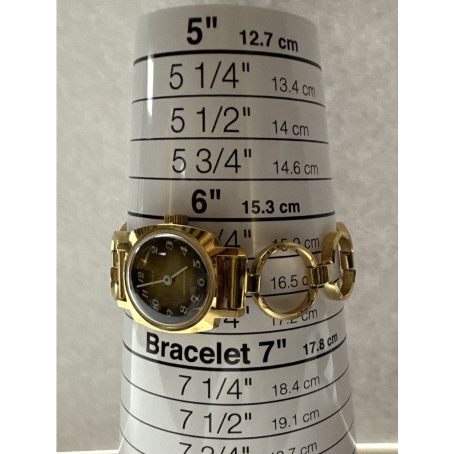 Vintage Timex Analog Quartz Watch Stainless Steel Gold Tone Ring Band As Is