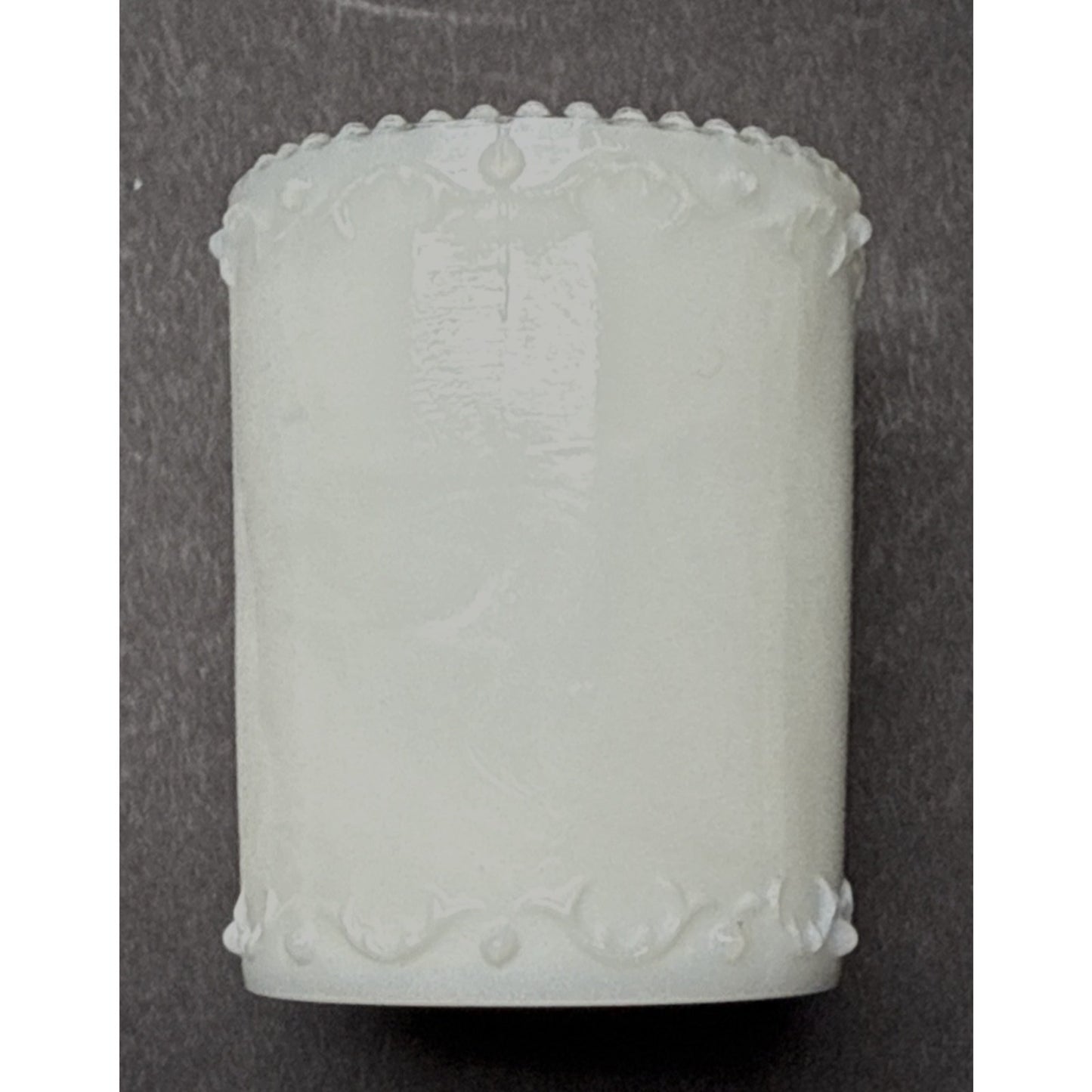 EAPG Unidentified Milk Glass Toothpick Matchstick Tobacco Childs Bead Scroll