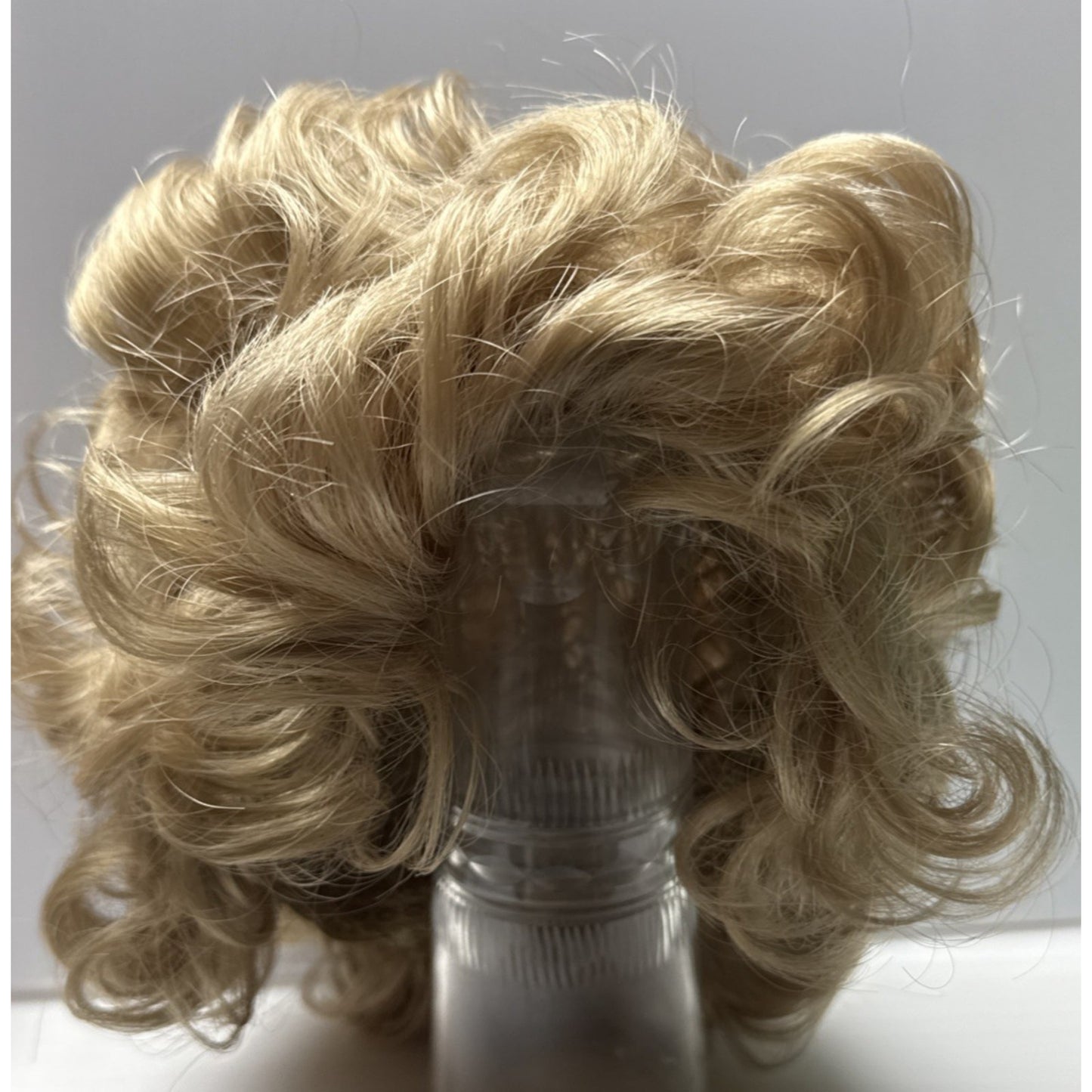 Vintage Arlene Dahl Short Ash Blonde Wig Hair Piece Curls Original Box As-Is