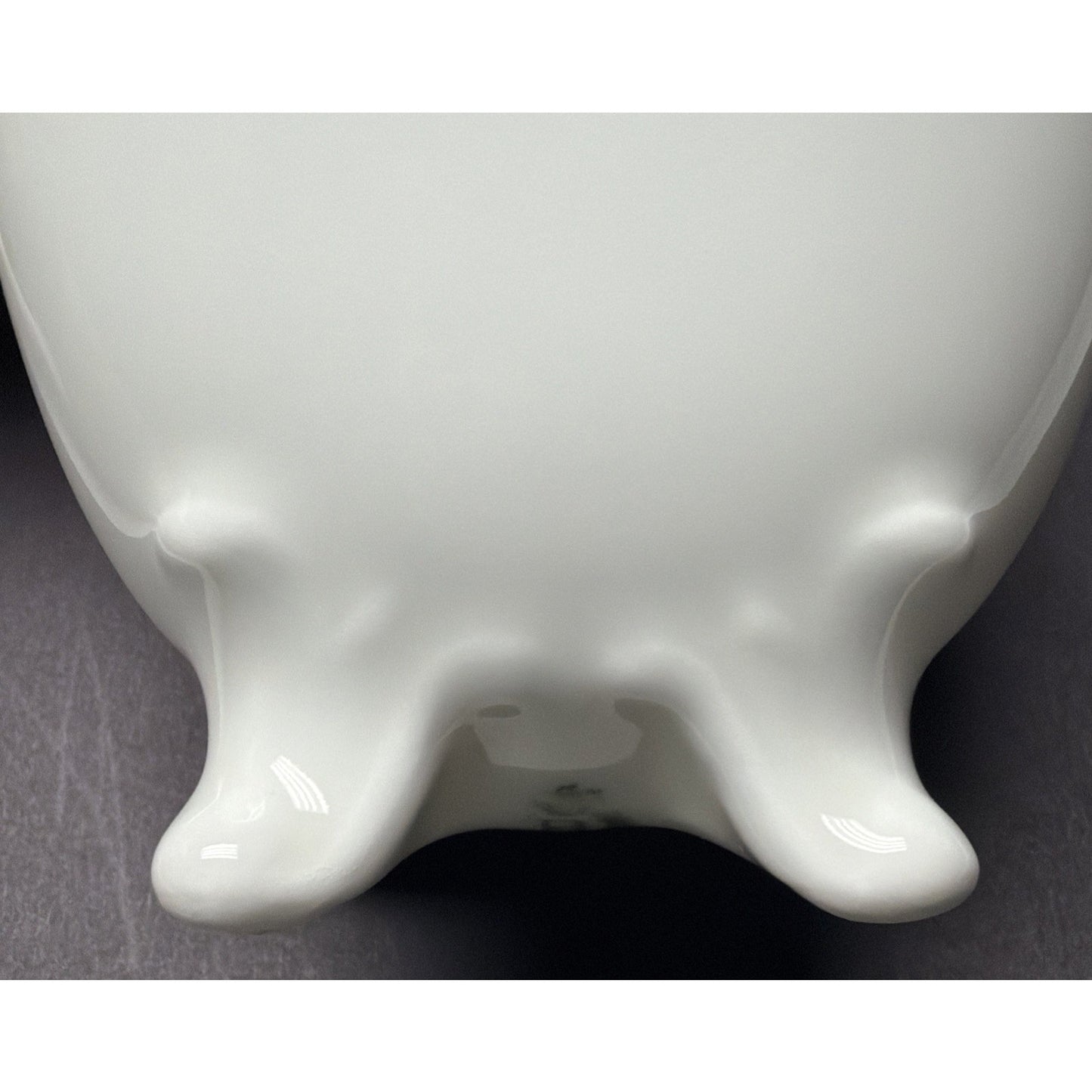 Vintage PM Bavaria Germany White Porcelain Vase Spooner Embossed Scalloped