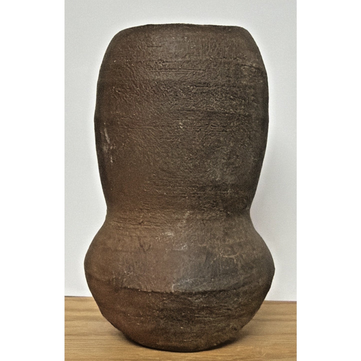 Old Japanese Bizen Pottery Earth Wood Fired Glazed Double Gourd Vase Read