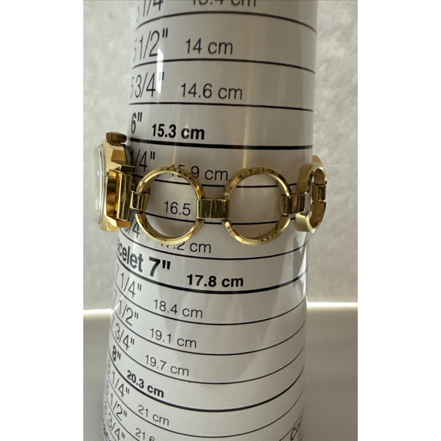 Vintage Timex Analog Quartz Watch Stainless Steel Gold Tone Ring Band As Is