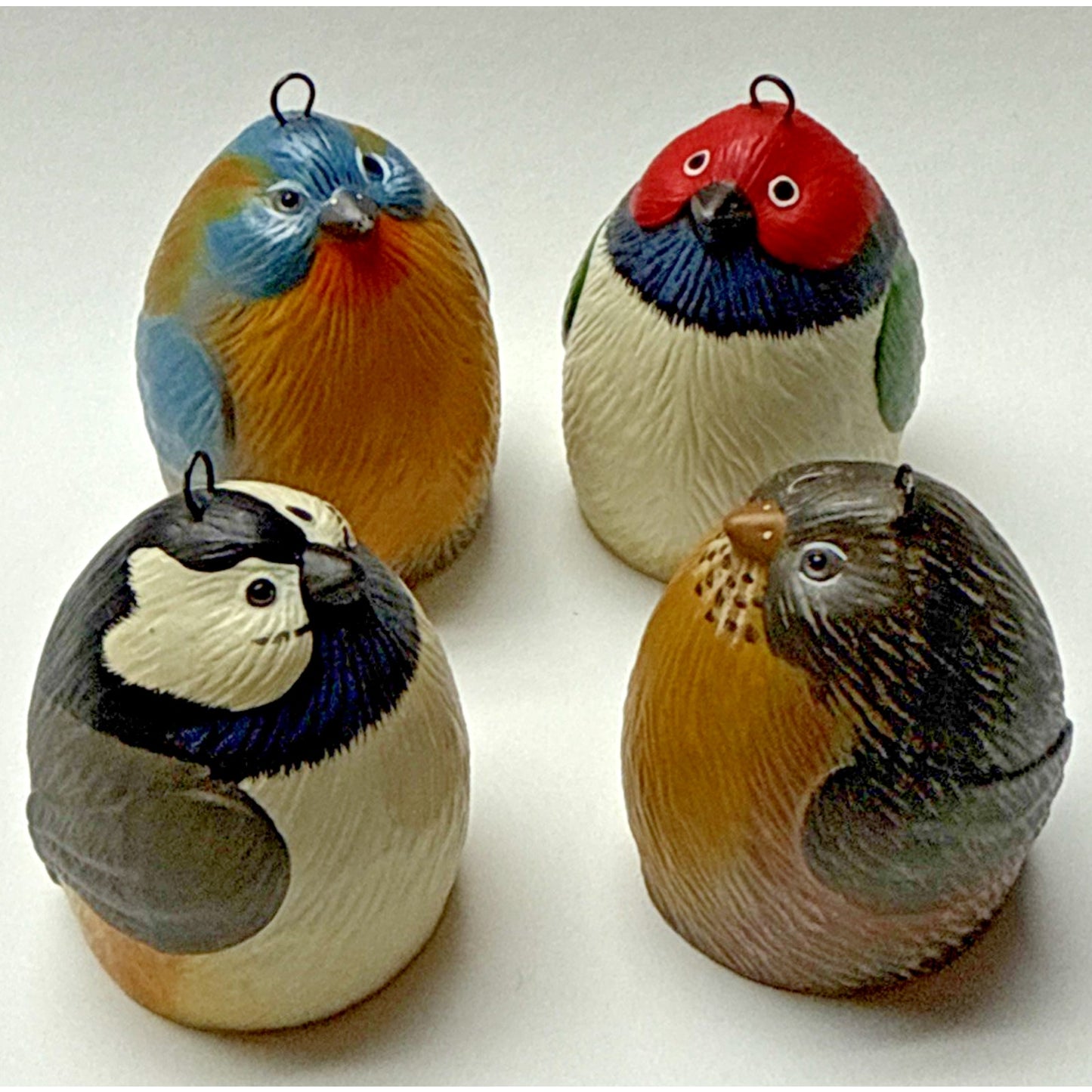 Vintage Lot of 4 Dept 56 Woodland Bird Egg Ornaments Bells