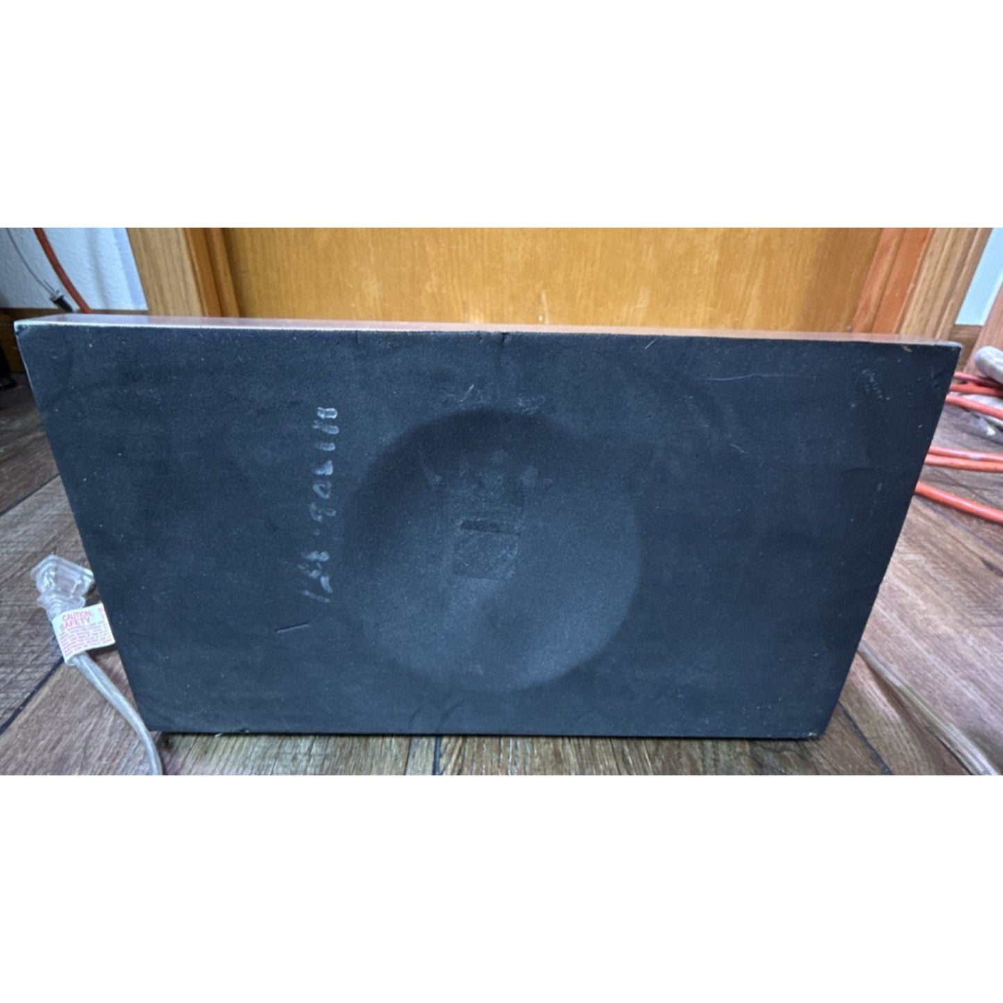 Vintage Modern Geometric Red Lucite Block Acrylic Stacked Lamp Metal Base As Is