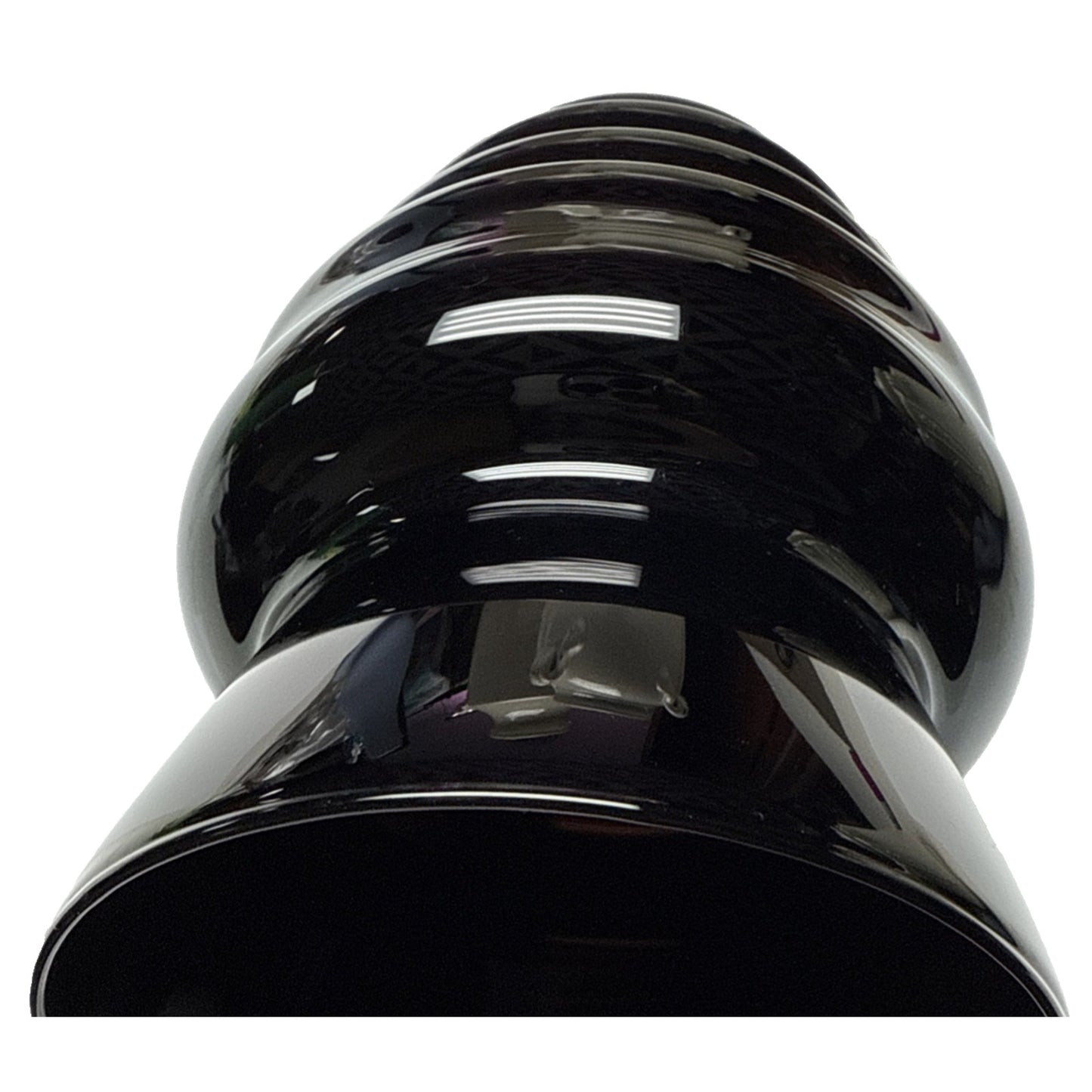 Vtg Finn Crystal Iittala Marlene Vase Kerttu Nurminen Black Amethyst Ribbed Vase