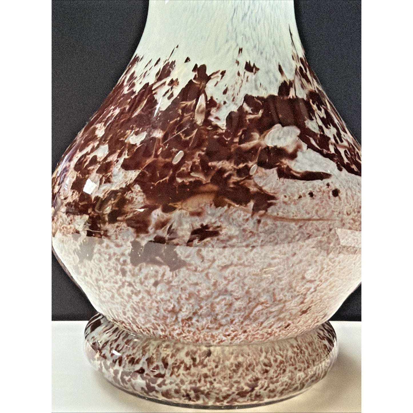 Contemporary Klodzko Poland Art Glass Vase Mozaik Mix Mosaic Abstract Mottled