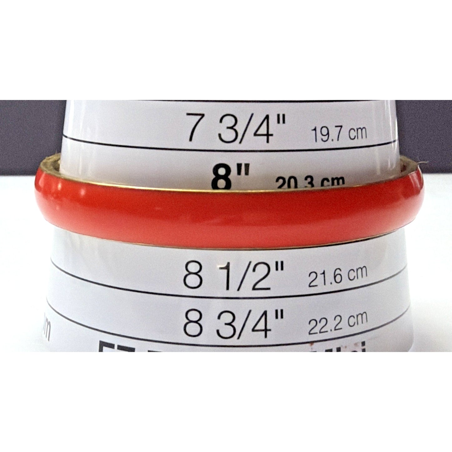 Vintage Gold Tone Metal Brass Bangle Bracelet Orange Red Celluloid Lucite