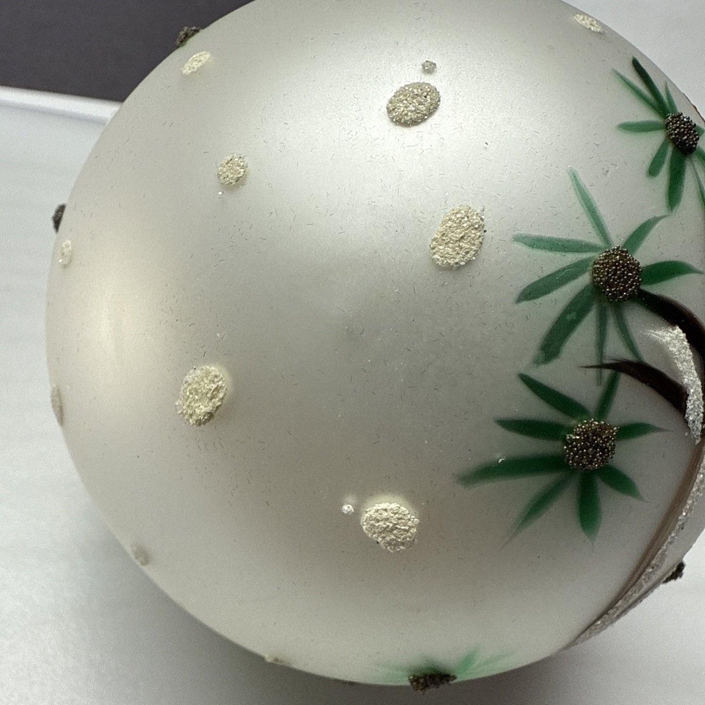 Sterling Inc Blown Mercury Glass Hand Painted Christmas Ornament Cardinals Box