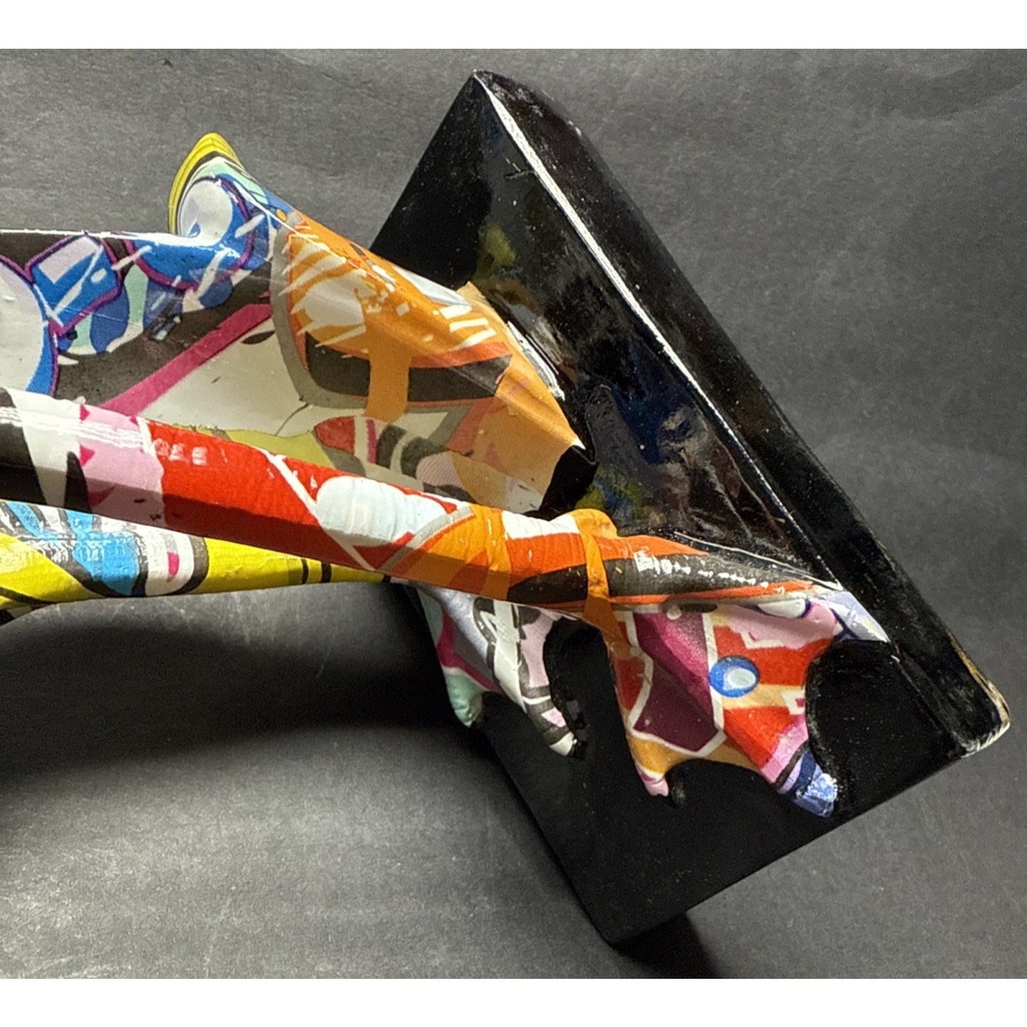 Flamingo Sculpture Graffiti Pop Art Colorful Statue Modern As Is