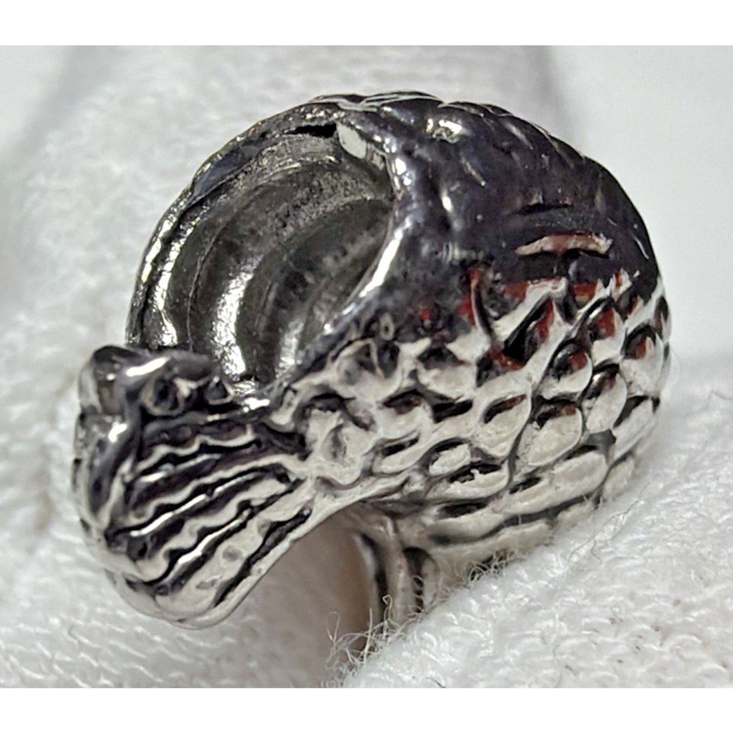 Vintage Sterling Silver Rooster Hen Chicken Bead Charm