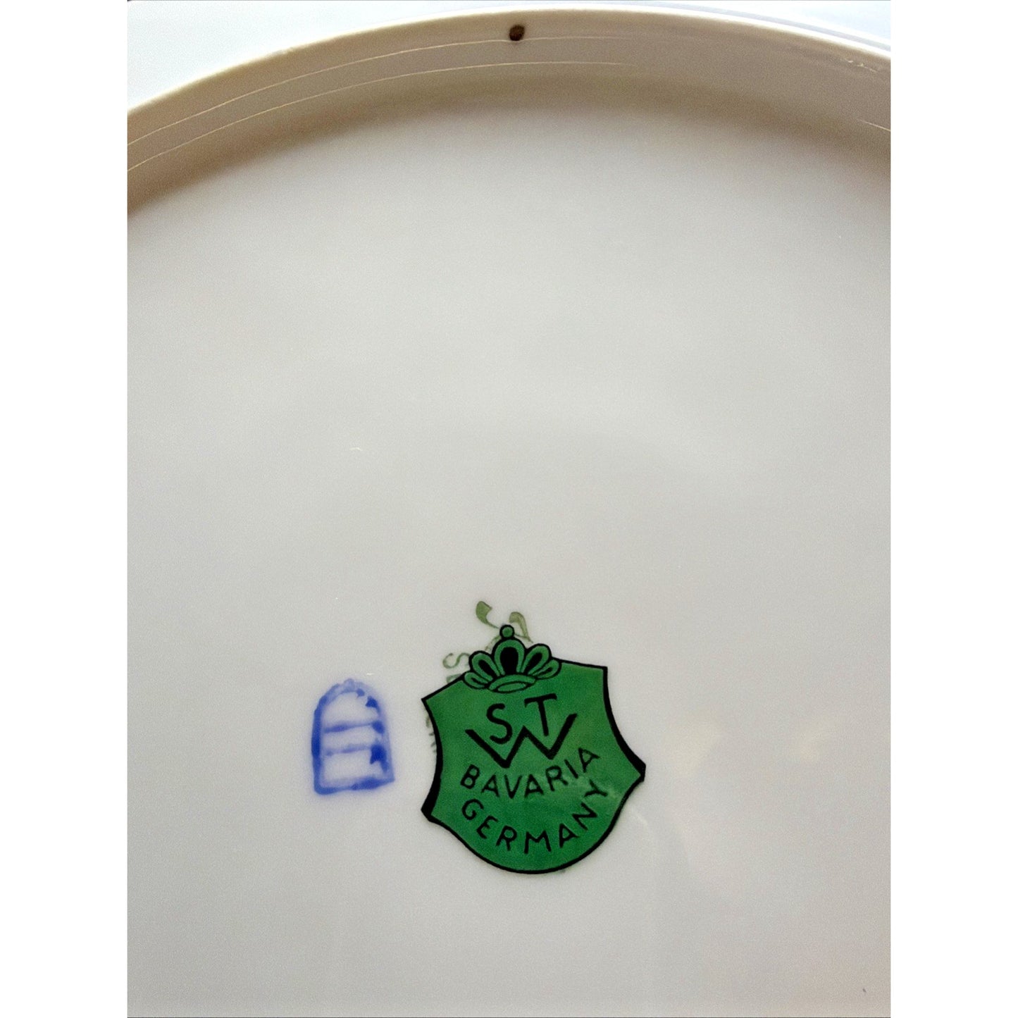 Vintage STW Bavaria Cobalt Blue Game Plate Gold Ornate Elk