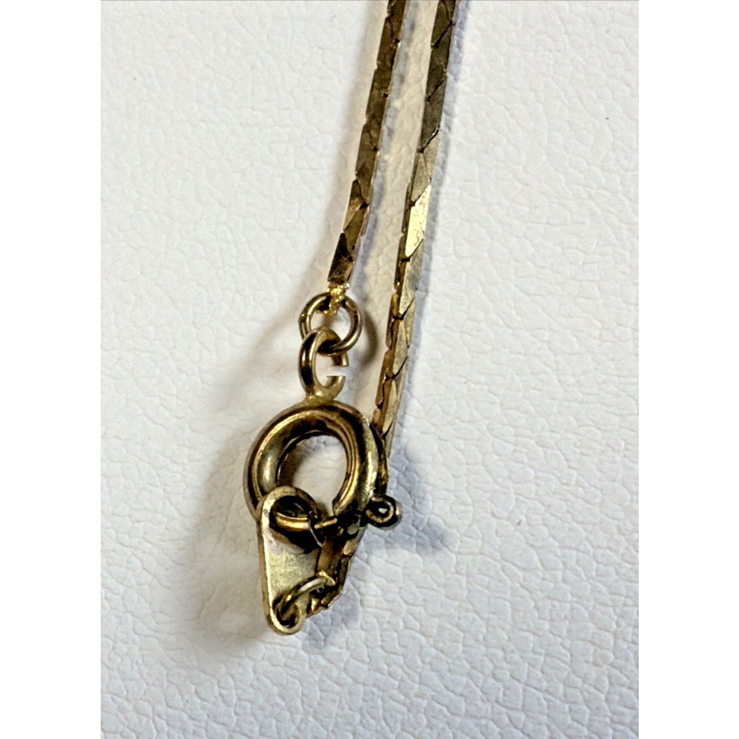 Vintage Gold Tone Rhinestone Pave Heart Slide Pendant Necklace Panther Cat As Is