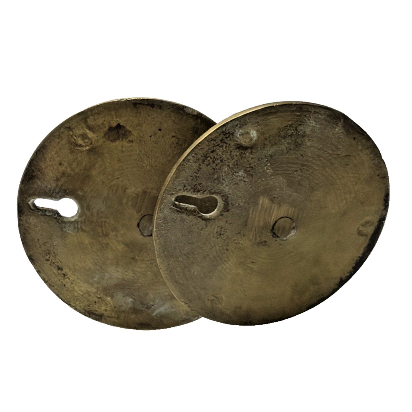 Vintage Lot of 2 Wall Mount Brass Metal Hooks