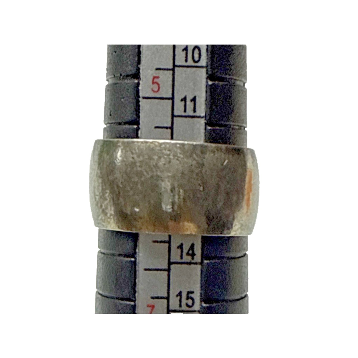 Vintage Uncas Cigar Band Ring Silver Metal Sz 6 As Is