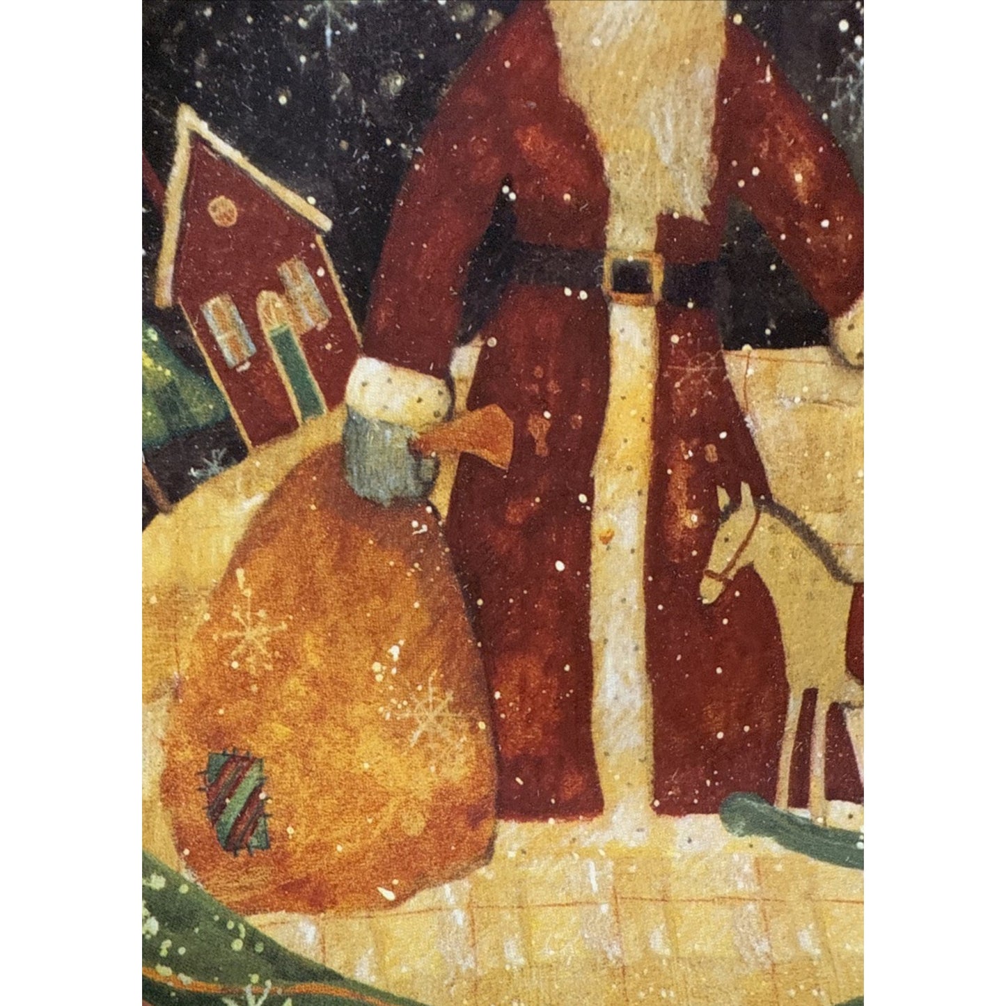 Vtg Lot of 4 Susan Winget Old World Santa Father Christmas Dessert Plate 8" Box