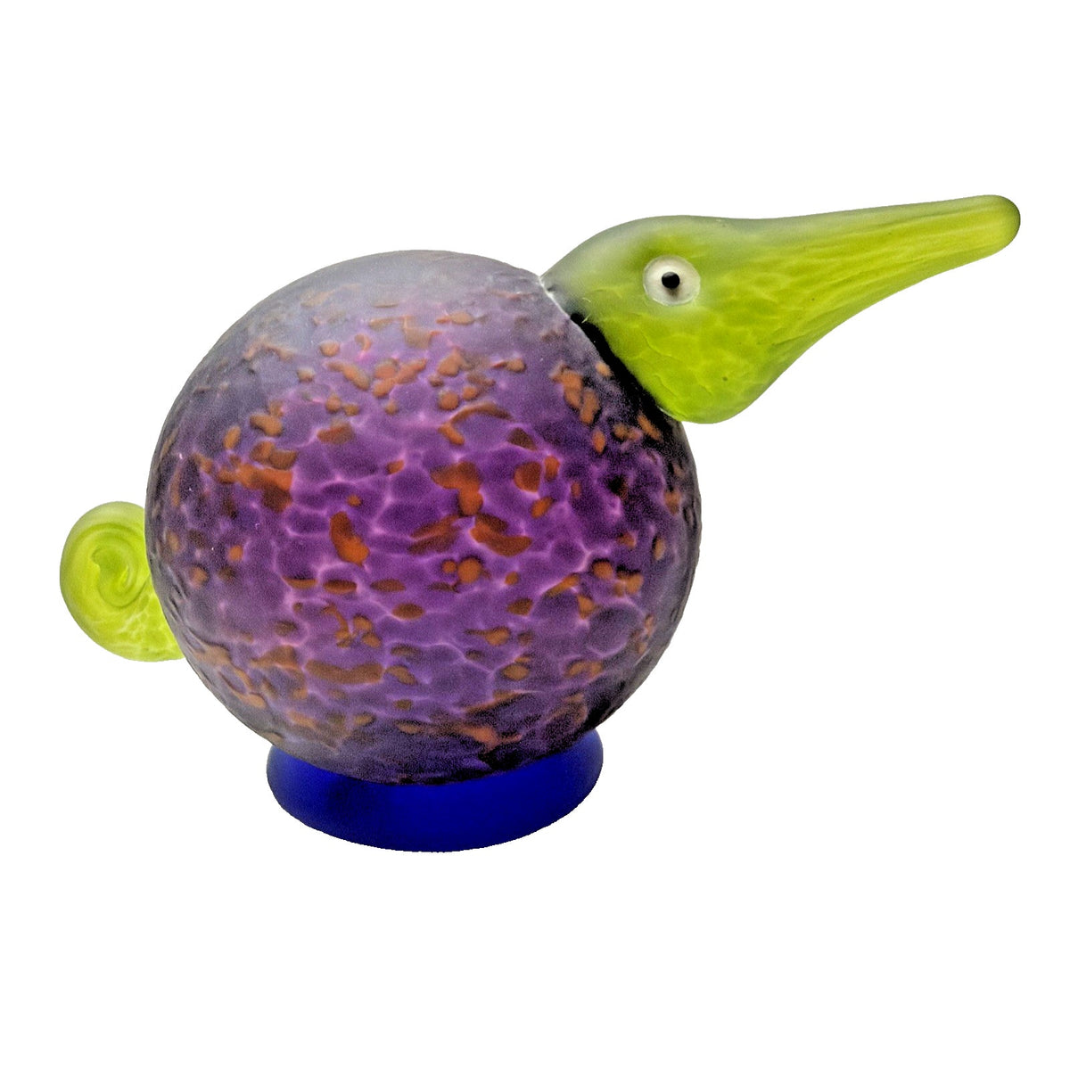 Vintage Signed Glasstudio Studio Line Borowski Bird Kiwi Art Glass Paperweight