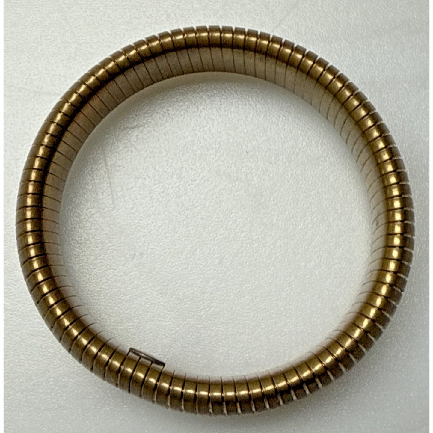 Vintage Flex Omega Brass Gold Tone Bangle Tubogas Stretch Bracelet