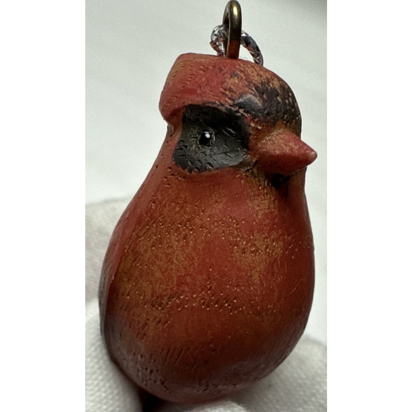 Vintage Lot of 3 Cardinal Ornaments Small Mini Resin Red Bird