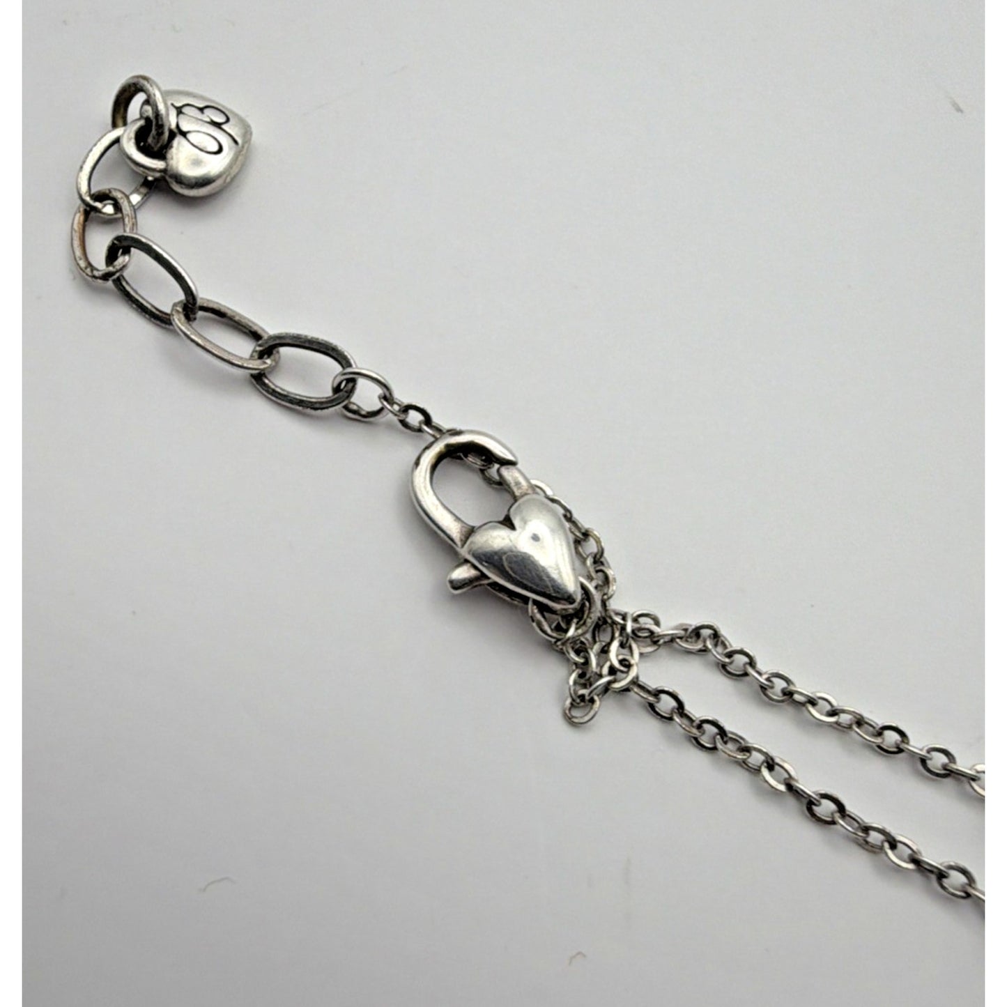 Brighton Heart Charm Anklet Rhinestone Flip Flop Sandal