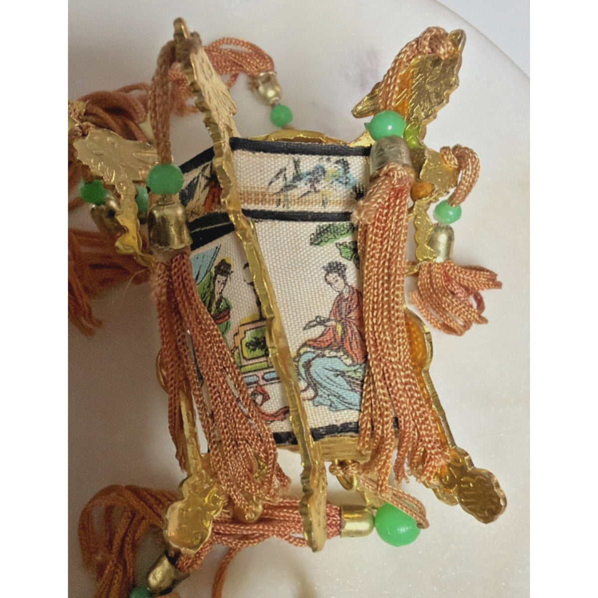 Vintage Lot of 3 Miniature Chinese Palace Lantern New Year Christmas Ornament