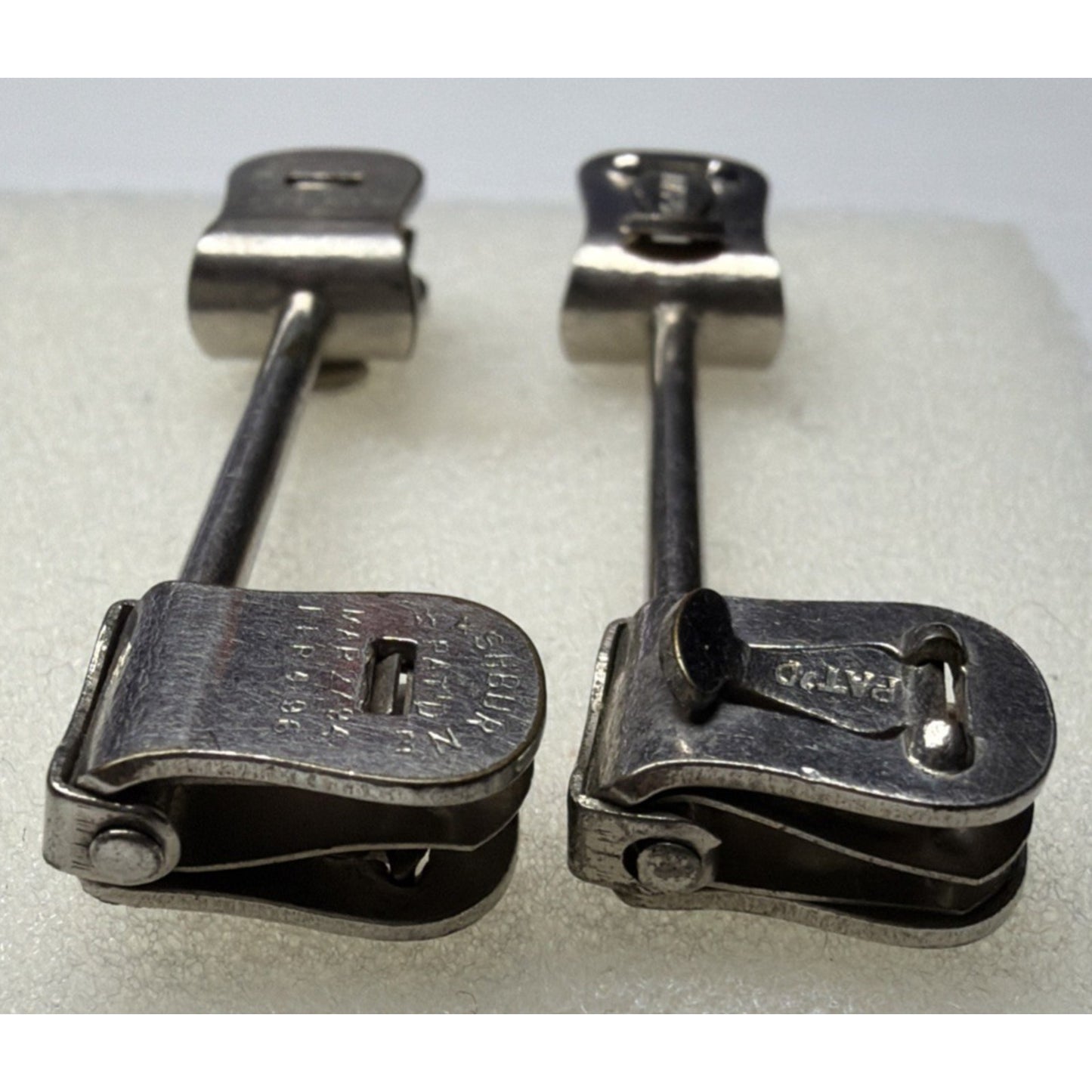 Vintage Lot Of 2 Washburne Cuff Holders Links Magician Cheating Patented