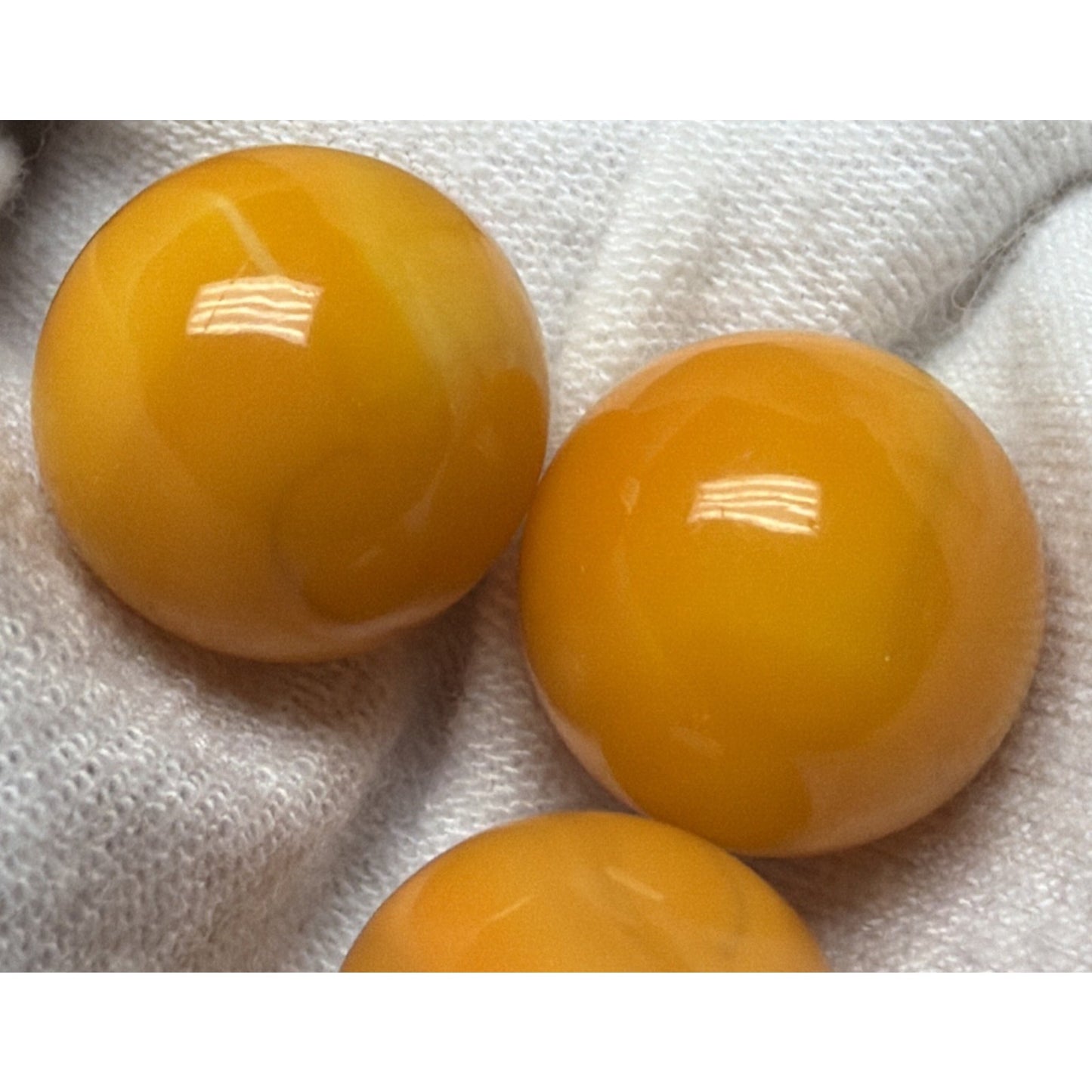 Vtg Lot of 3 Vitro Agate Marble King Orange Marmalade Jelly Butterscotch