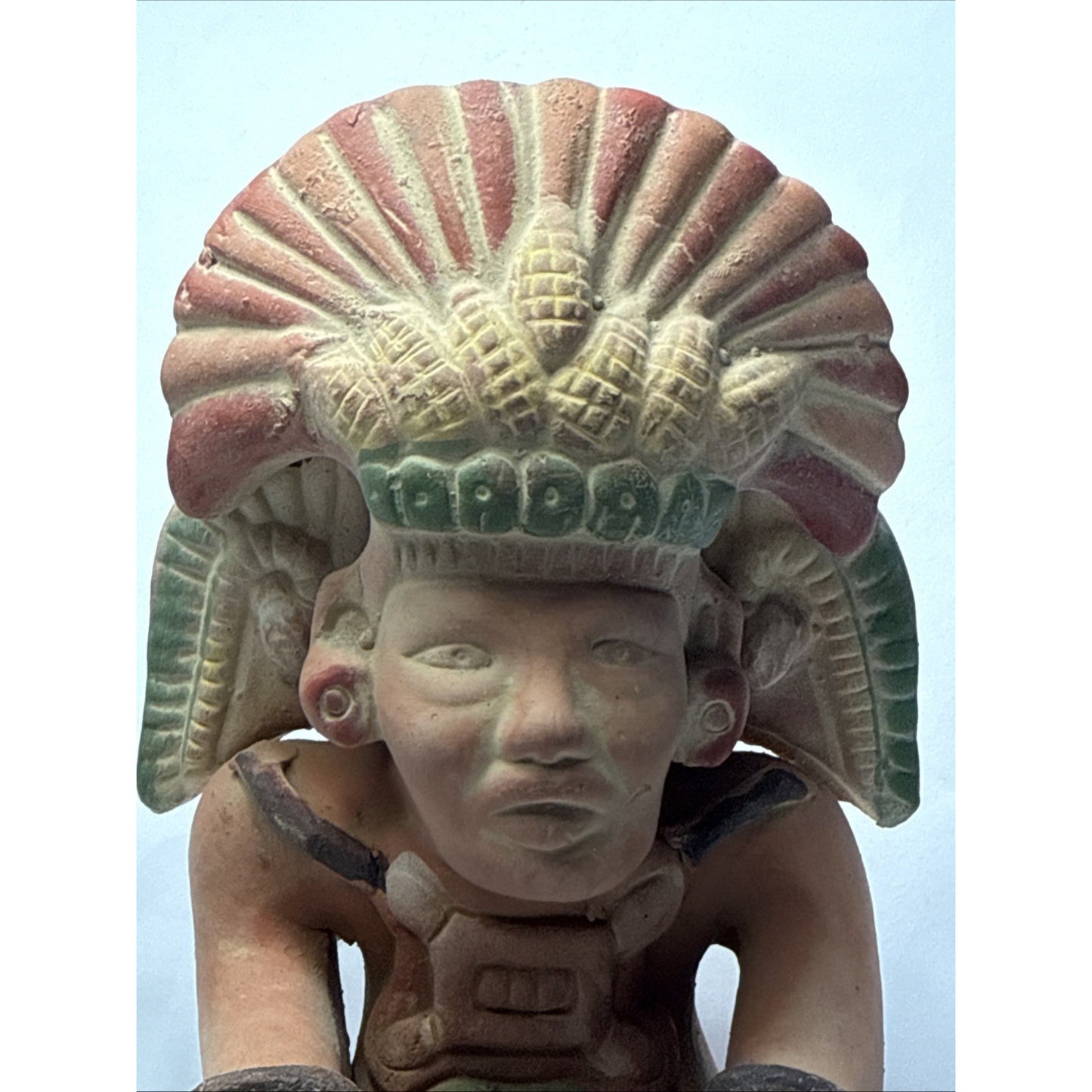 Vtg Hun Hunahpu Mayan Maize God Clay Sculpture Reproduction Autina 3955/6019