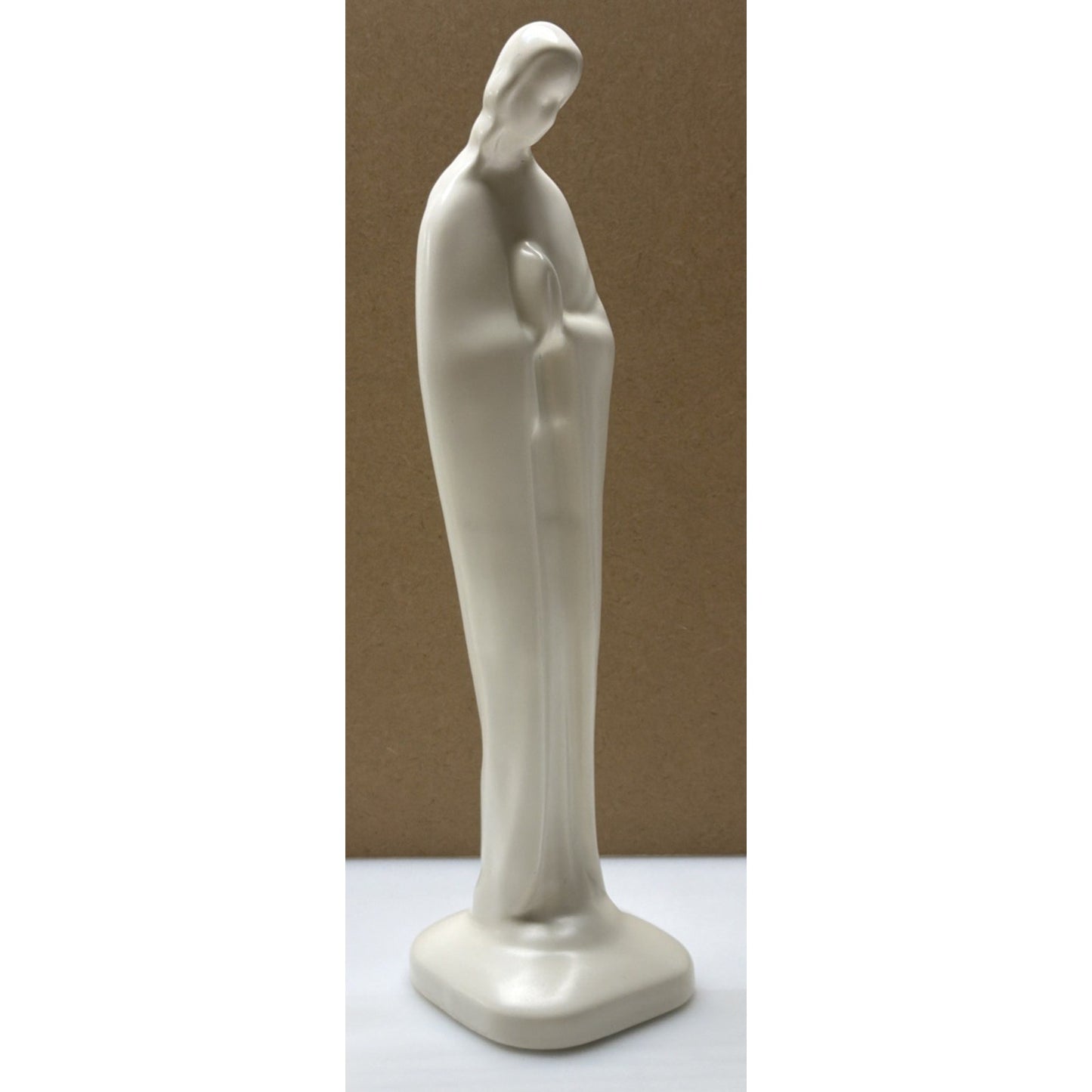Vtg Haeger Pottery Praying Virgin Mary Madonna Statue White Matte Ceramic #303
