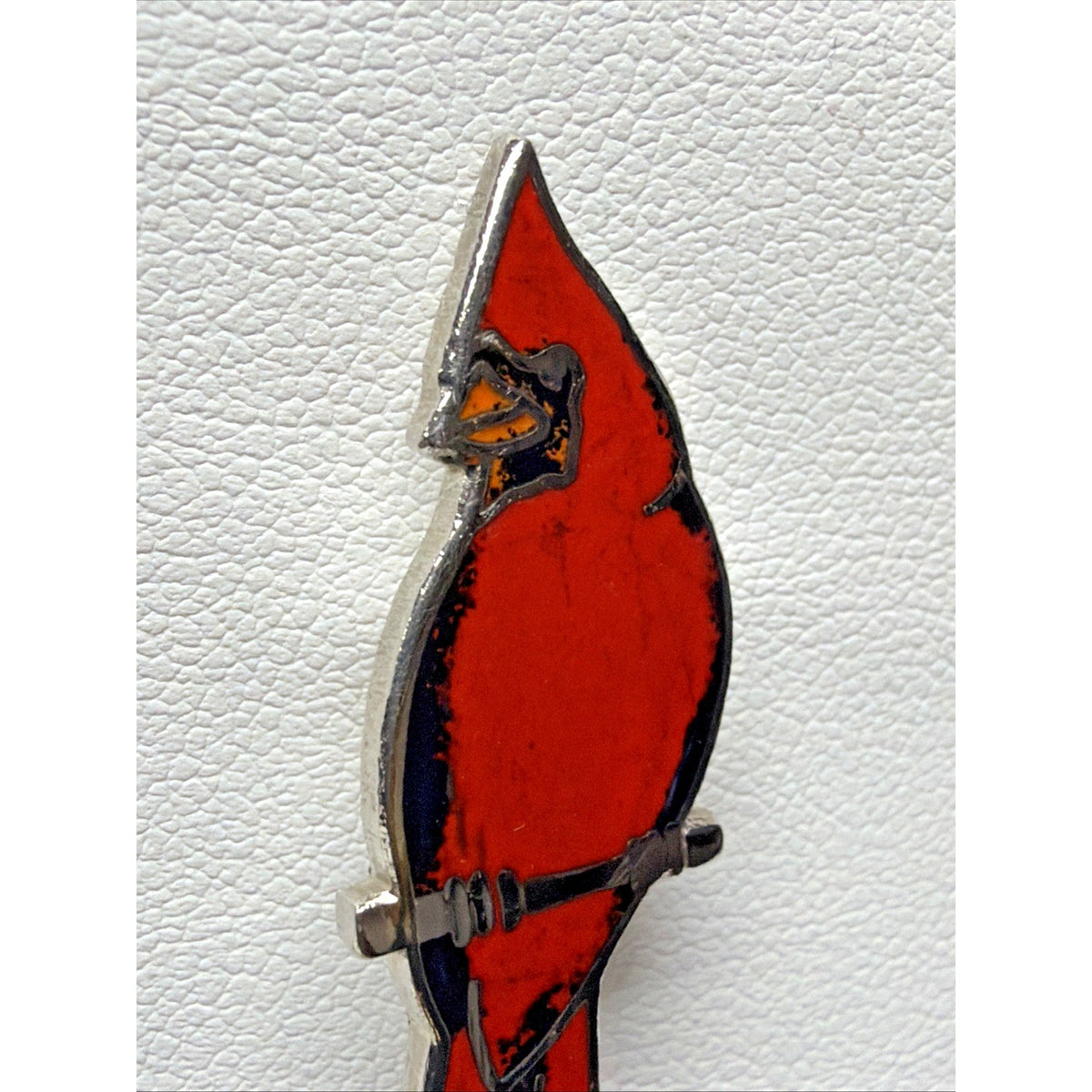 Vintage MAFCO Red Cardinal Bird Lapel Pin Enamel Nature Wildlife As Is