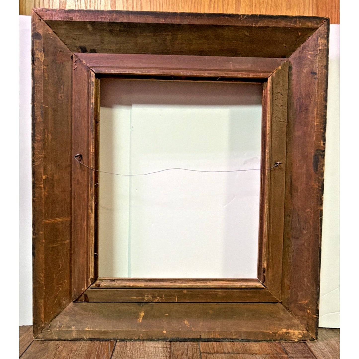 Antique Victorian Layered Wood Gold Floral Gesso Frame Only Wall Art As Is