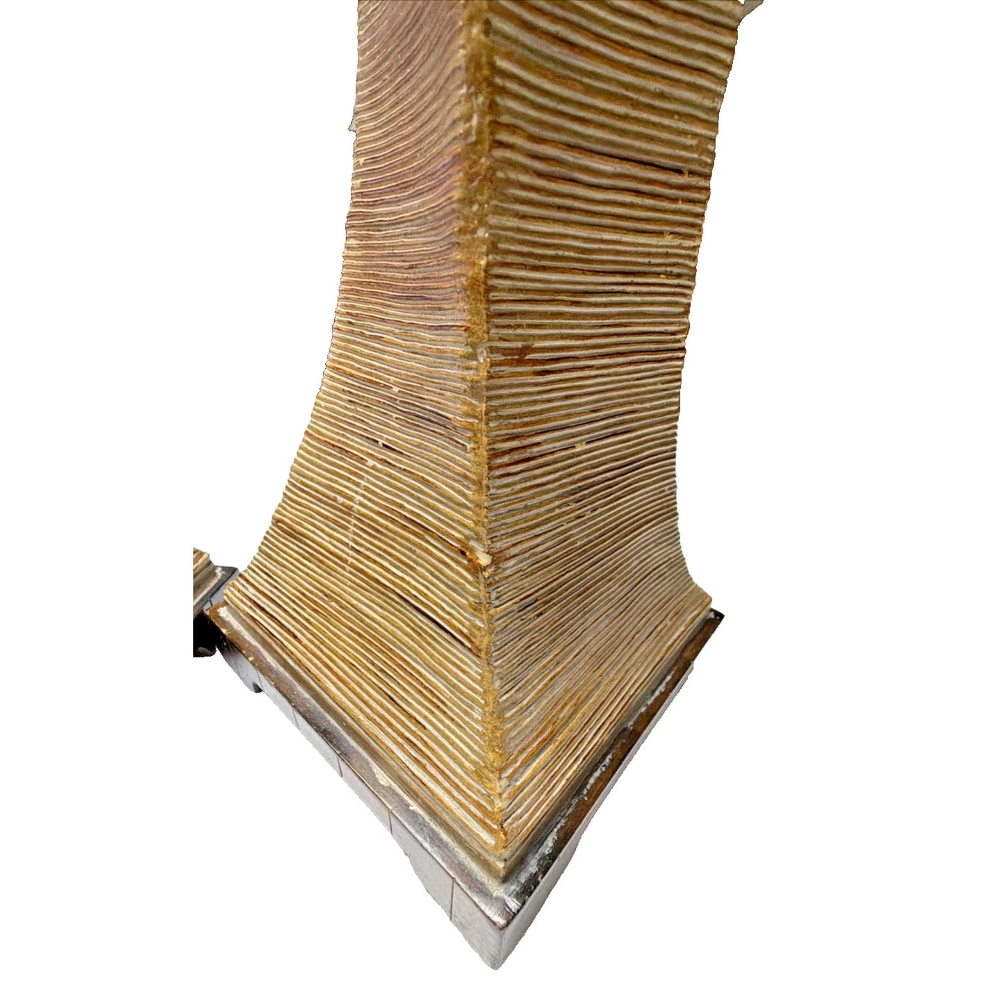 Austin Kinder Collection Twisted Rattan Candle Holders Inlay Tall Pillar As Is