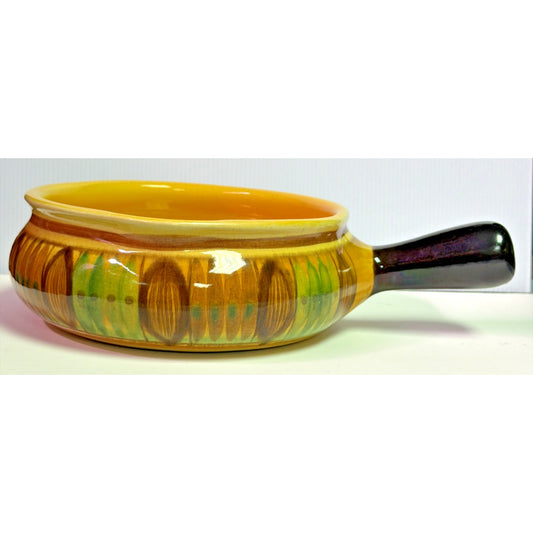 MCM Swiss Stoneware Serving Fondue Pot Skillet Glazed As Is