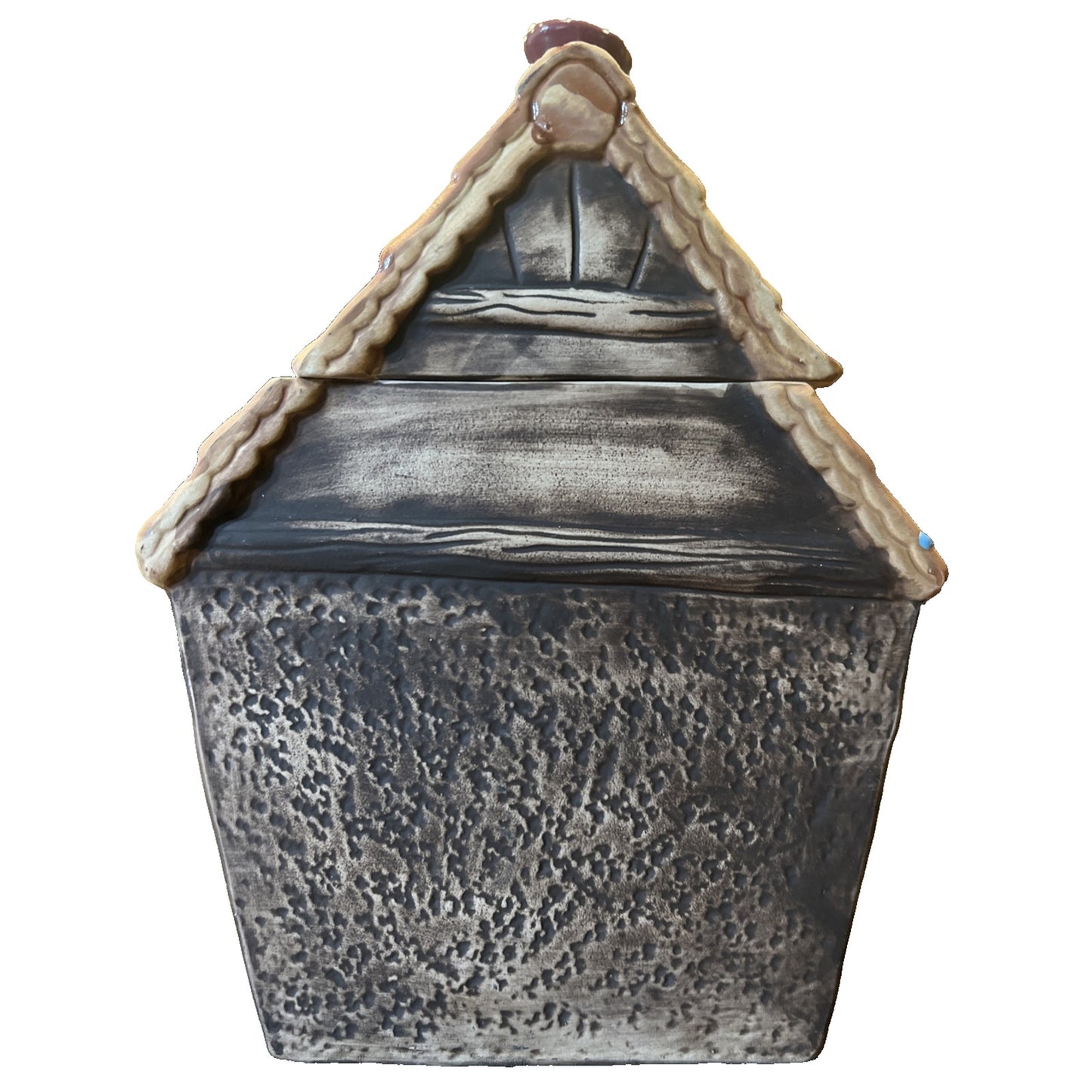 Vintage Christmas Mogi Nagoya Folk Art Gingerbread House Cookie Jar Elf Japan