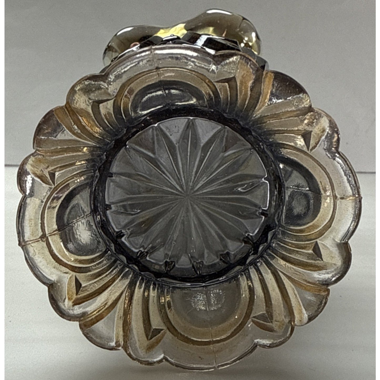 Antique Imperial Glass Rococo Carnival Smoke Vase