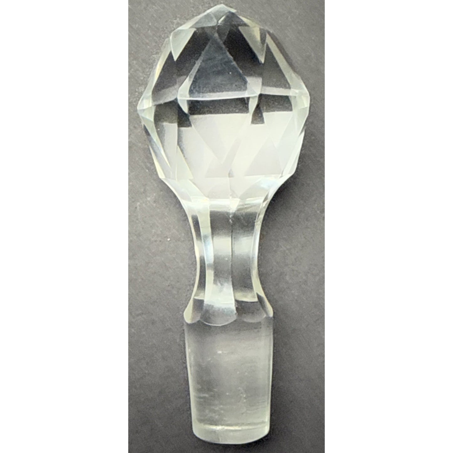 American Brilliant Cut Glass Cruet Oil Stopper Star Snowflake As Is